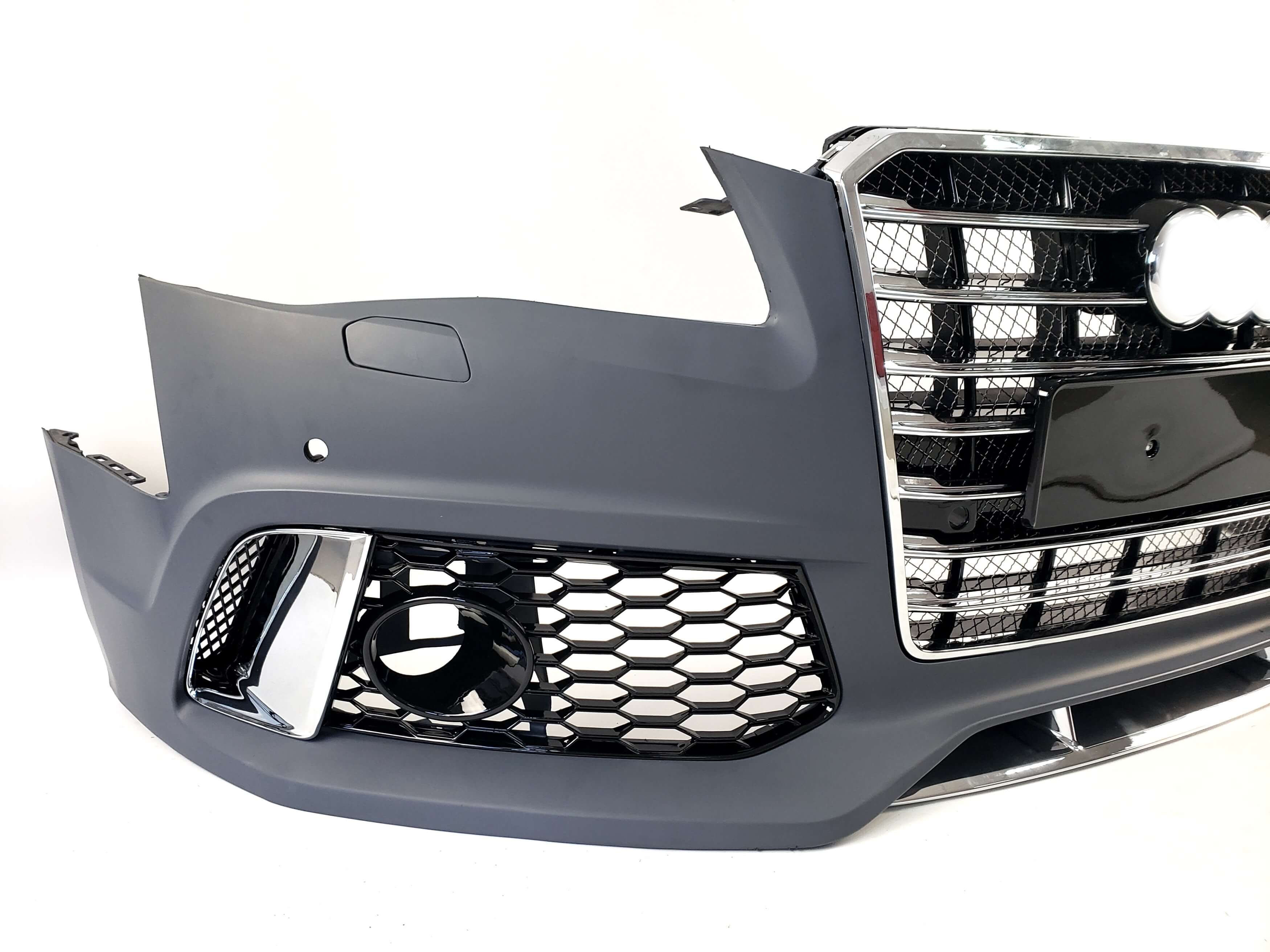 Передній бампер (з решіткою в стилі W12 V1) на Audi A8 D4 2010-2014 року 2