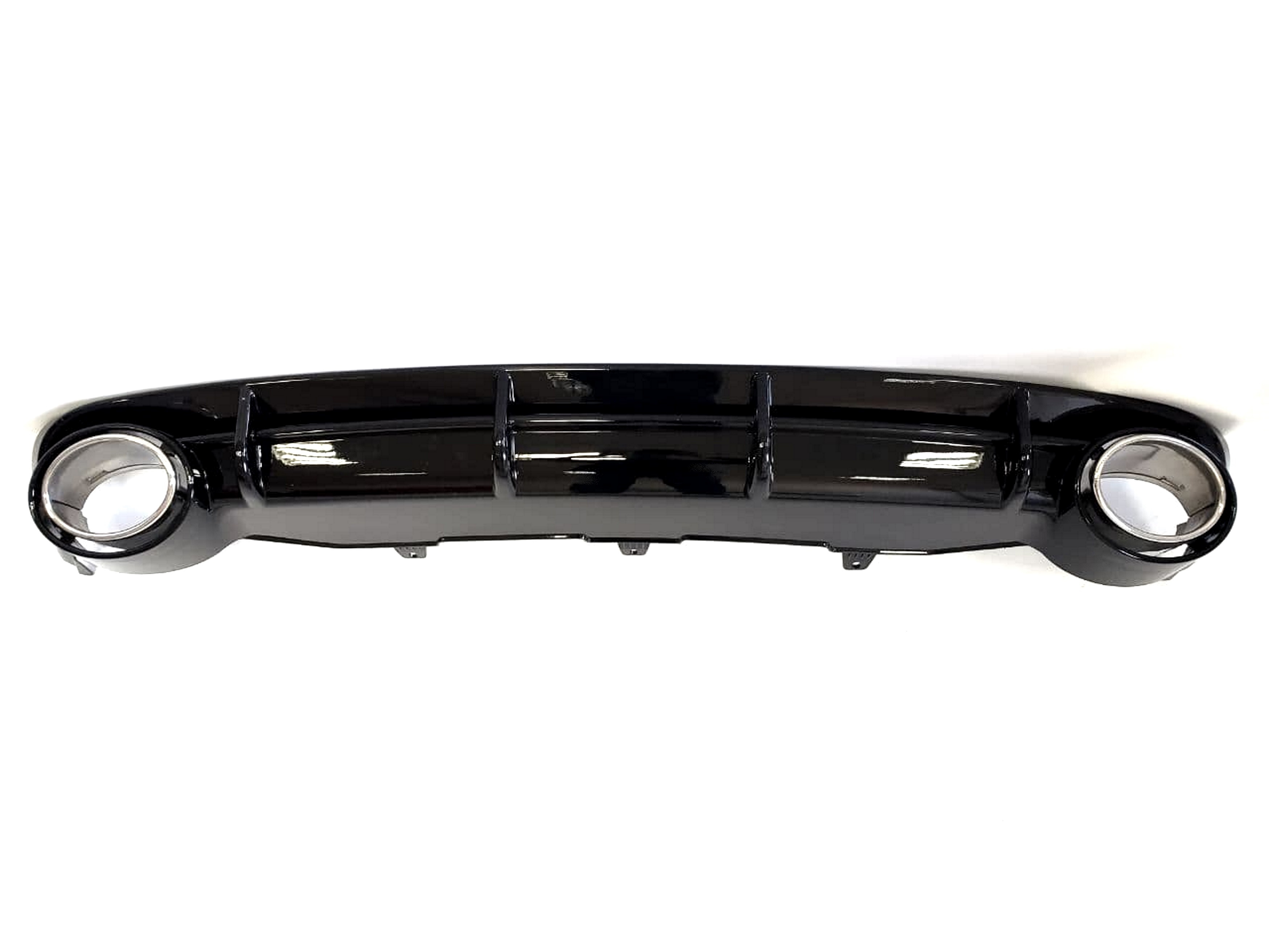 Дифузор (заднього бампера) Full Black / Chrome Pipe (в стилі RS6) на Audi A6 C7 2011-2014 року