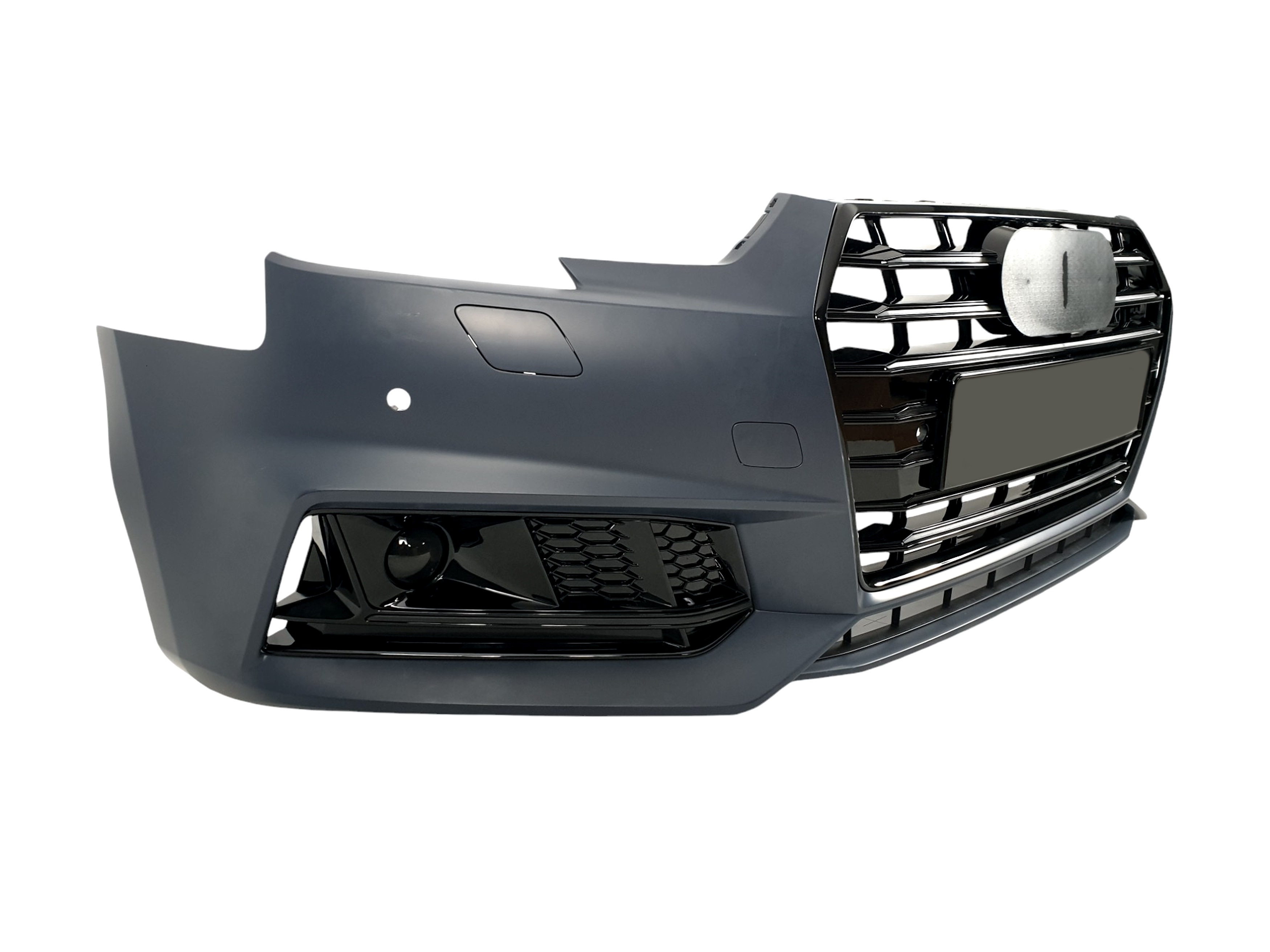 Передній бампер (стиль S4) під дистронік на Audi A4 B9 2015-2019 року 2
