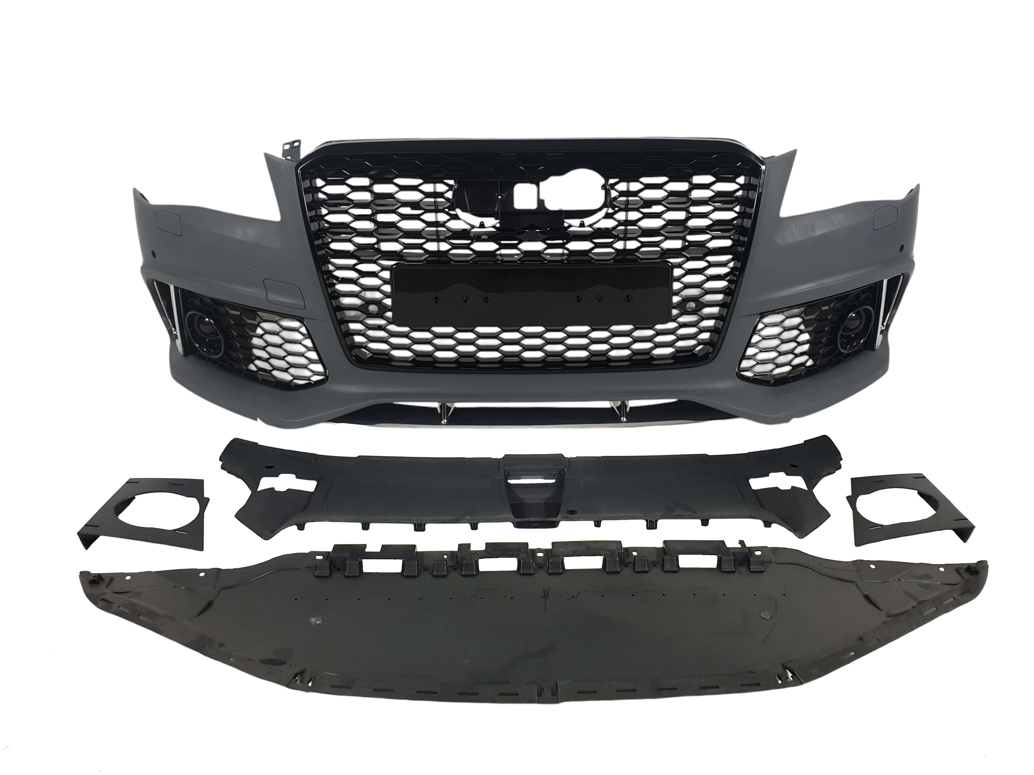 Передній бампер (в стилі RS) V2 на Audi A8 D4 2010-2014 року