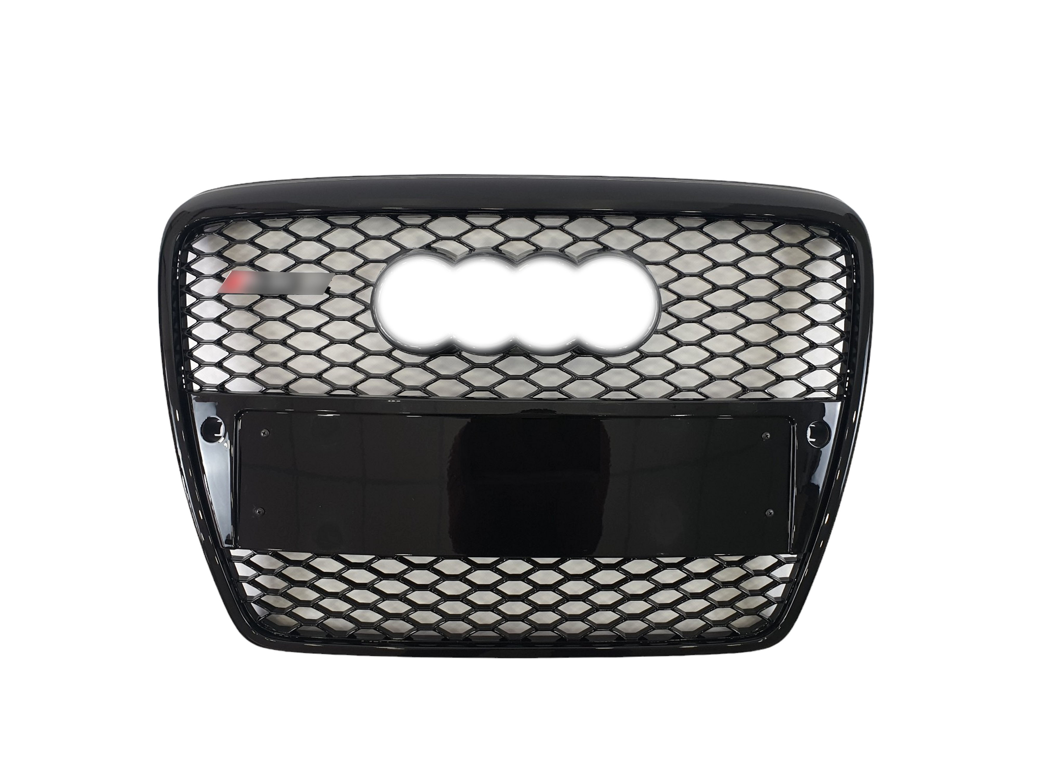 Решітка радіатора Full Black (в стилі RS6) під PDC на Audi A6 C6 2004-2011 року