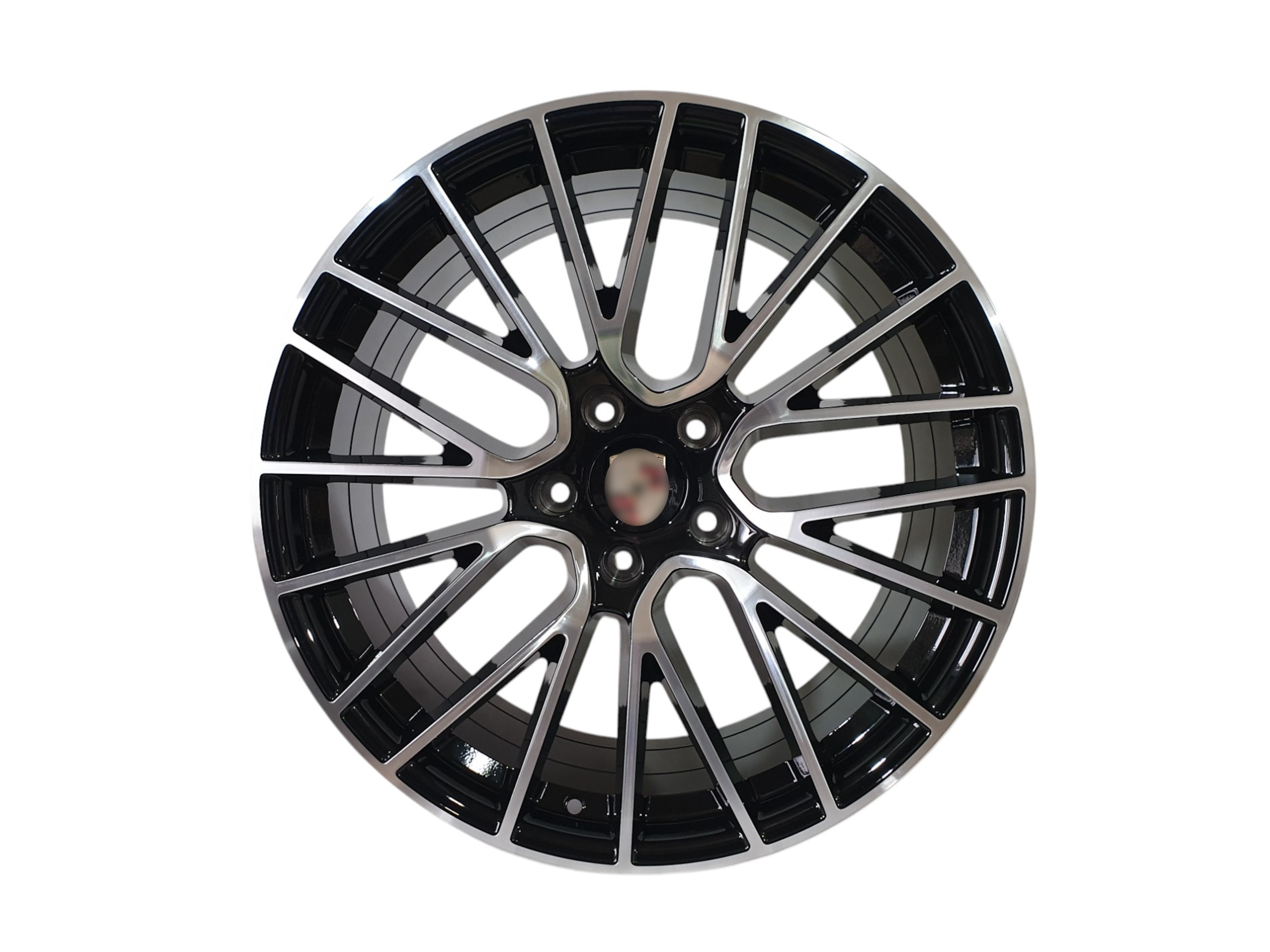 R21 Gloss Black + Chrome (різноширокі) Диски на Porsche Cayenne 958 2010-2014 року