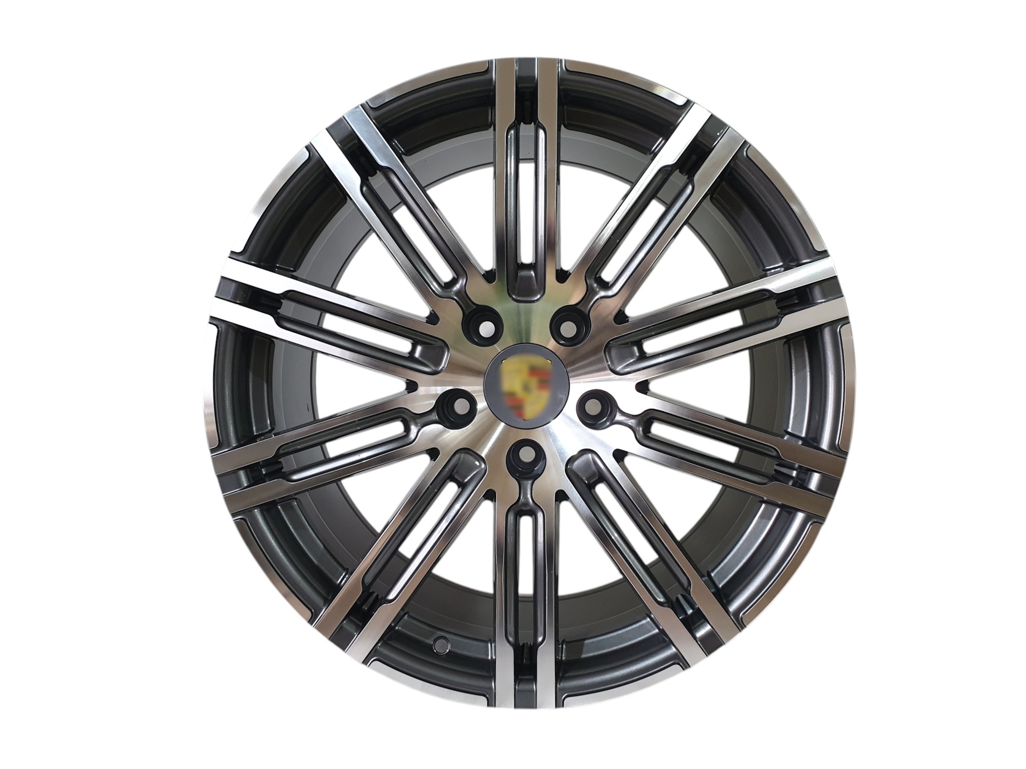 R20 Gray + Chrome (одноширокі) Диски на Porsche Cayenne 958 2010-2014 року
