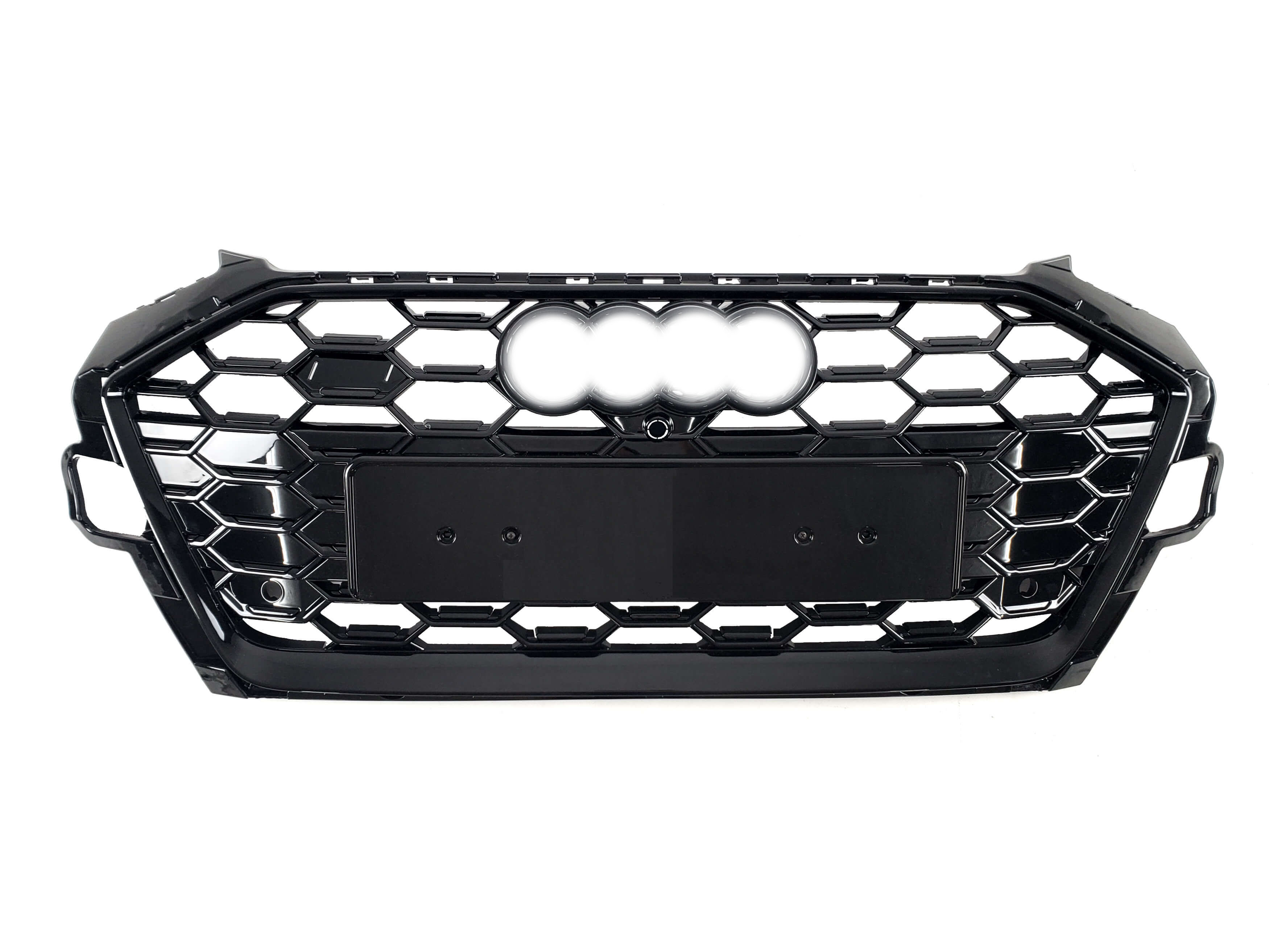 Решітка радіатора Full Black Gloss (в стилі S4) на Audi A4 B9 2019-2023 року