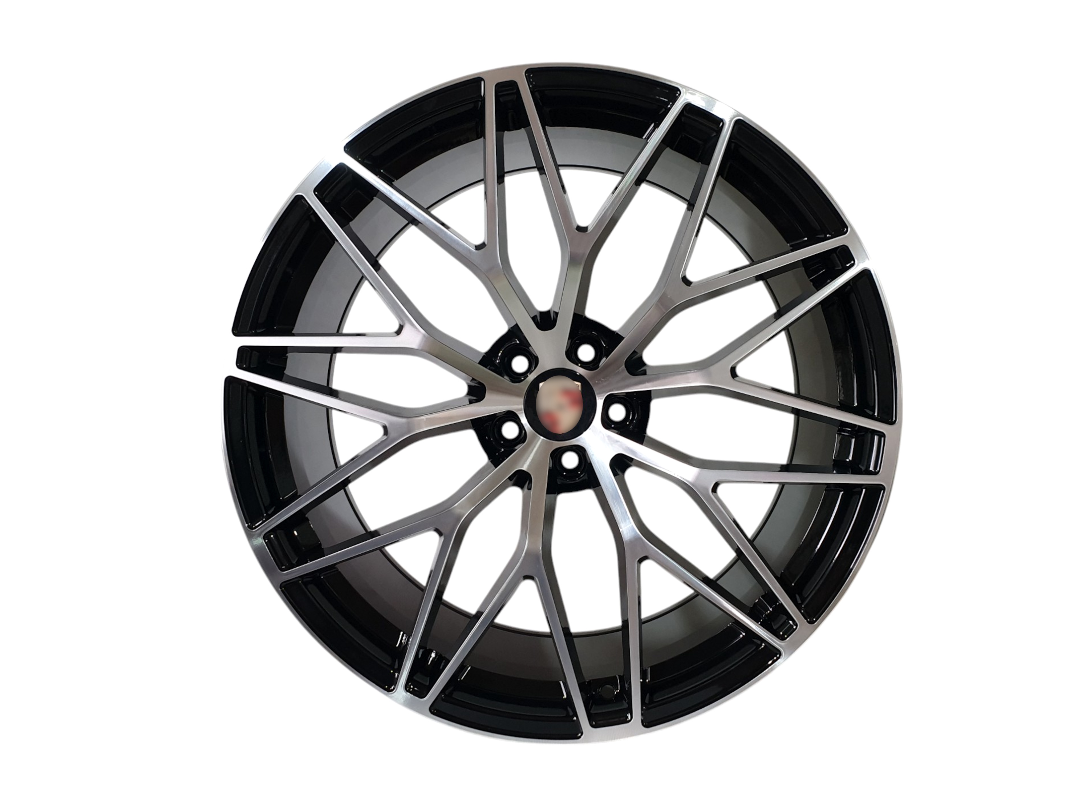 R21 Gloss Black + Chrome (різноширокі) Диски на Porsche Macan 2014-2018 року