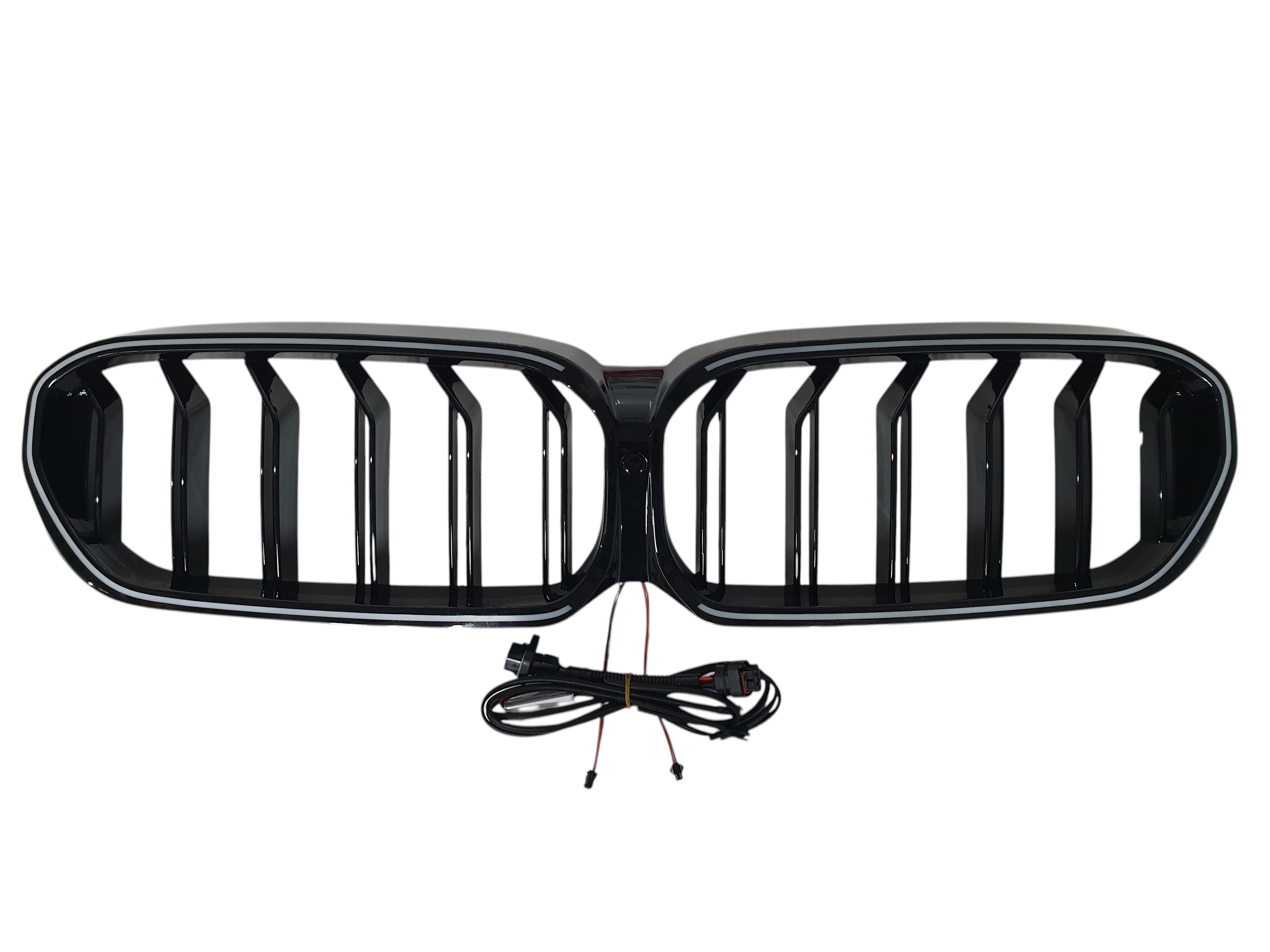 Ніздрі Чорний глянець LED (Iconic Glow) 2bar на BMW 5 Series G30 / G31 2020-2023 року 4