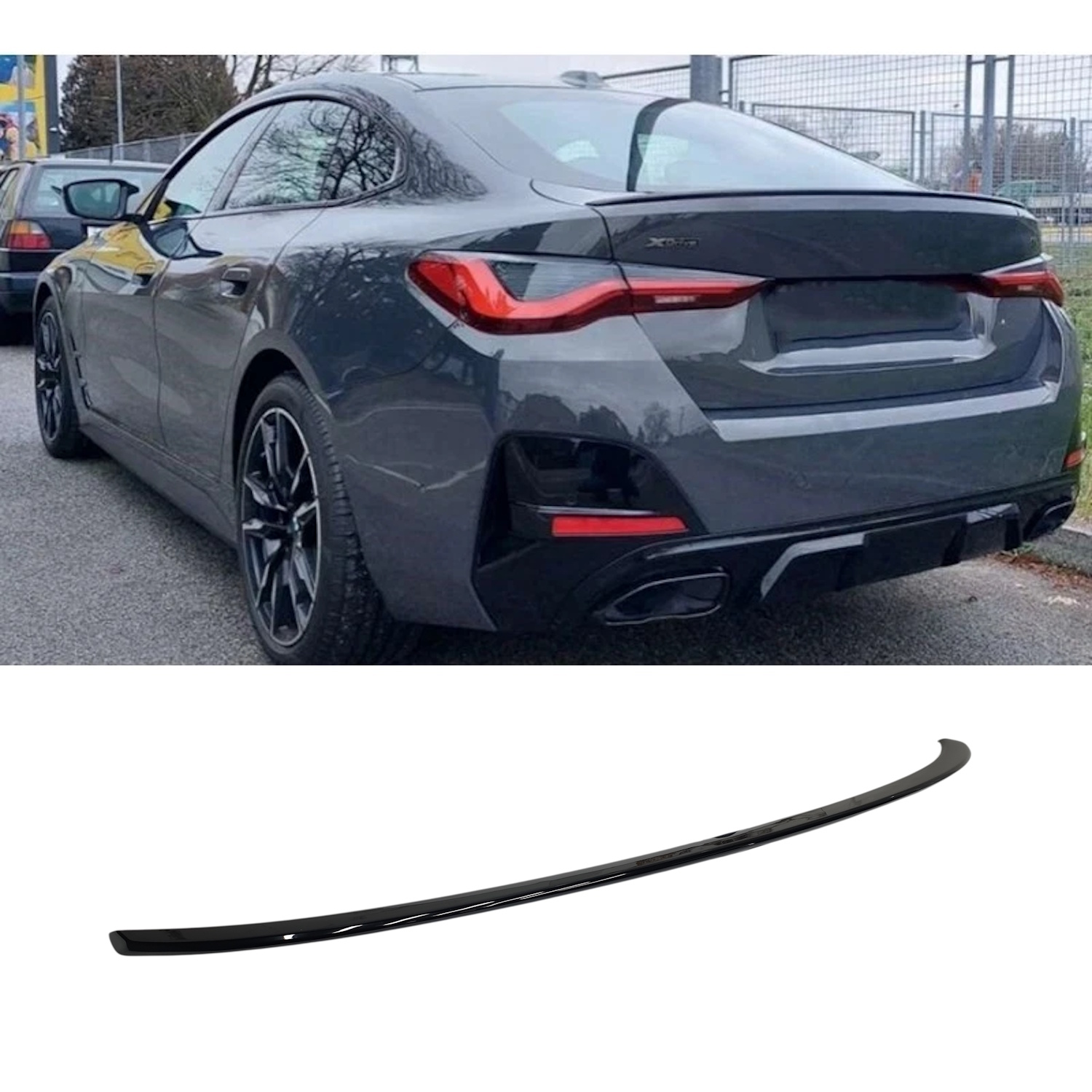 Спойлер Чорний глянець (MP) на BMW 4 Series G26 2020-2024 року