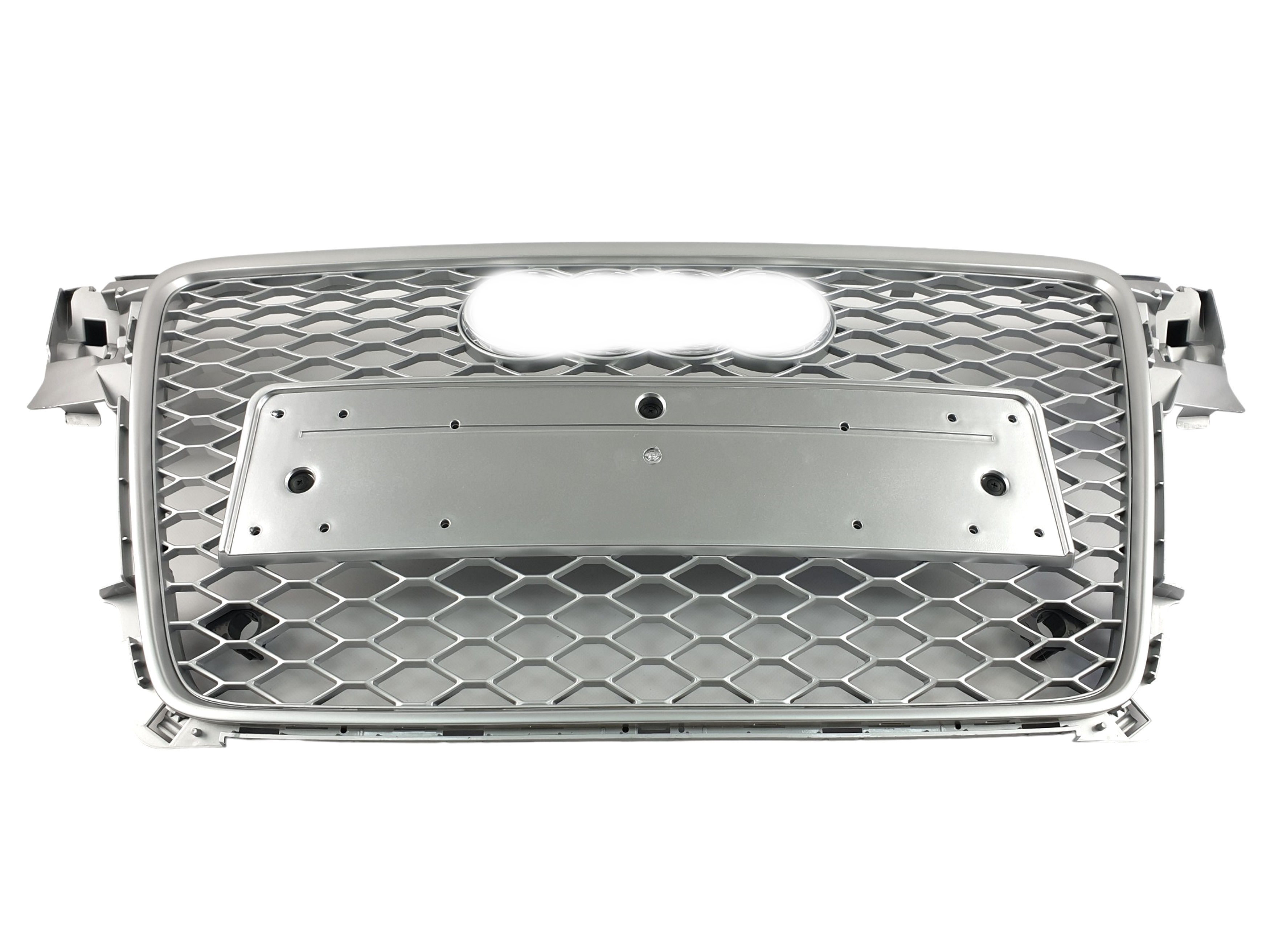 Решітка радіатора Full Silver (стиль RS4) на Audi A4 B8 2007-2011 року 2