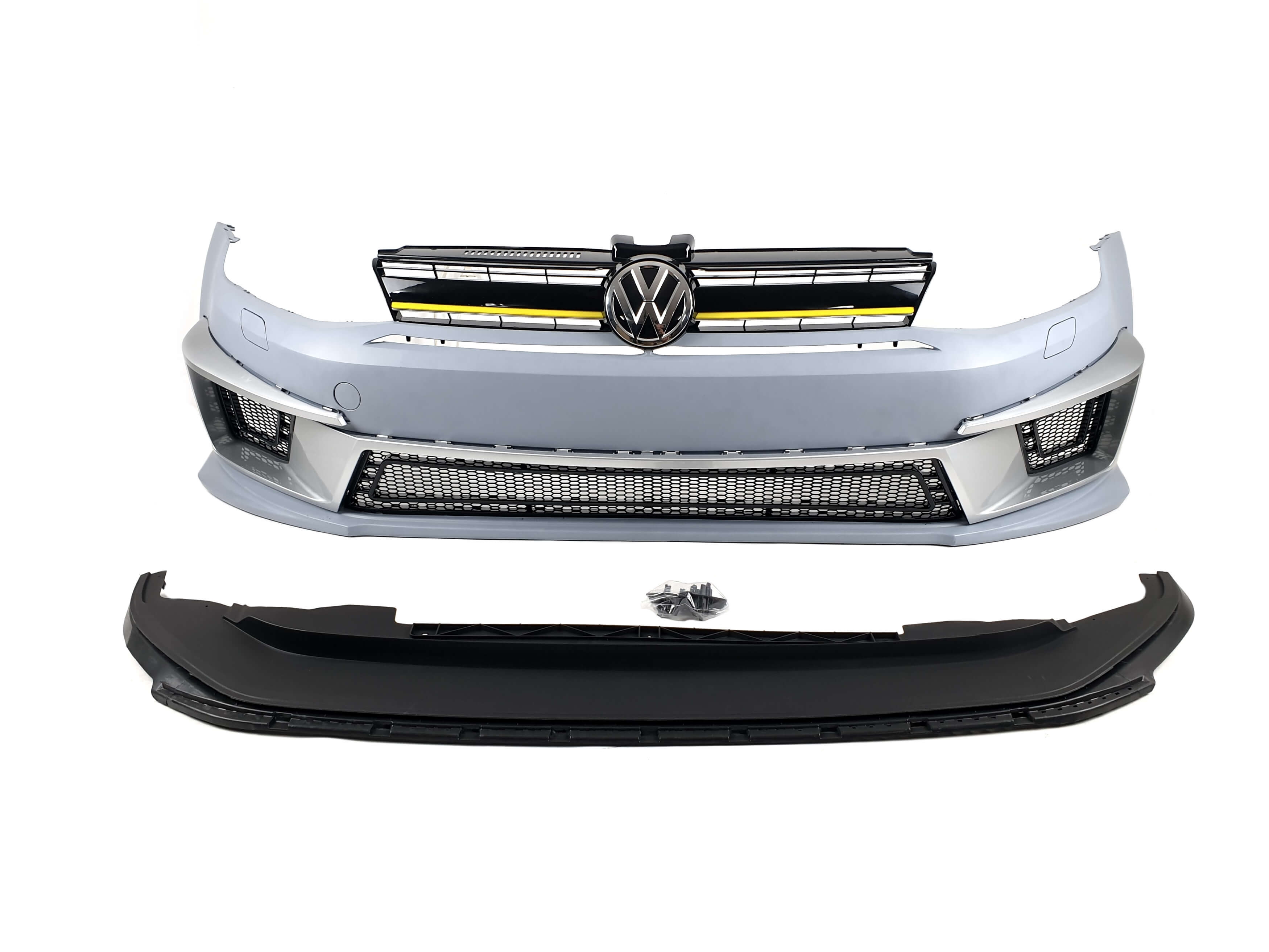 Передній бампер (стиль R400) на Volkswagen Golf VII 2012-2017 року