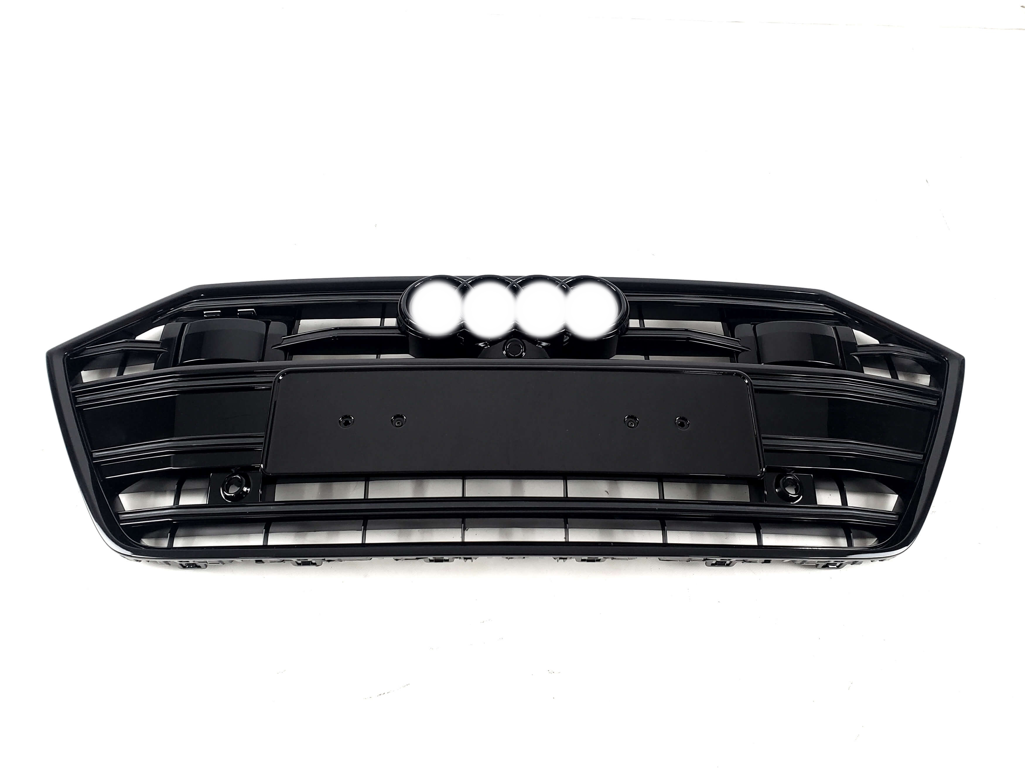 Решітка радіатора Full Black (стилі S7 під камеру та радари) на Audi A7 4K 2017-2023 року 2