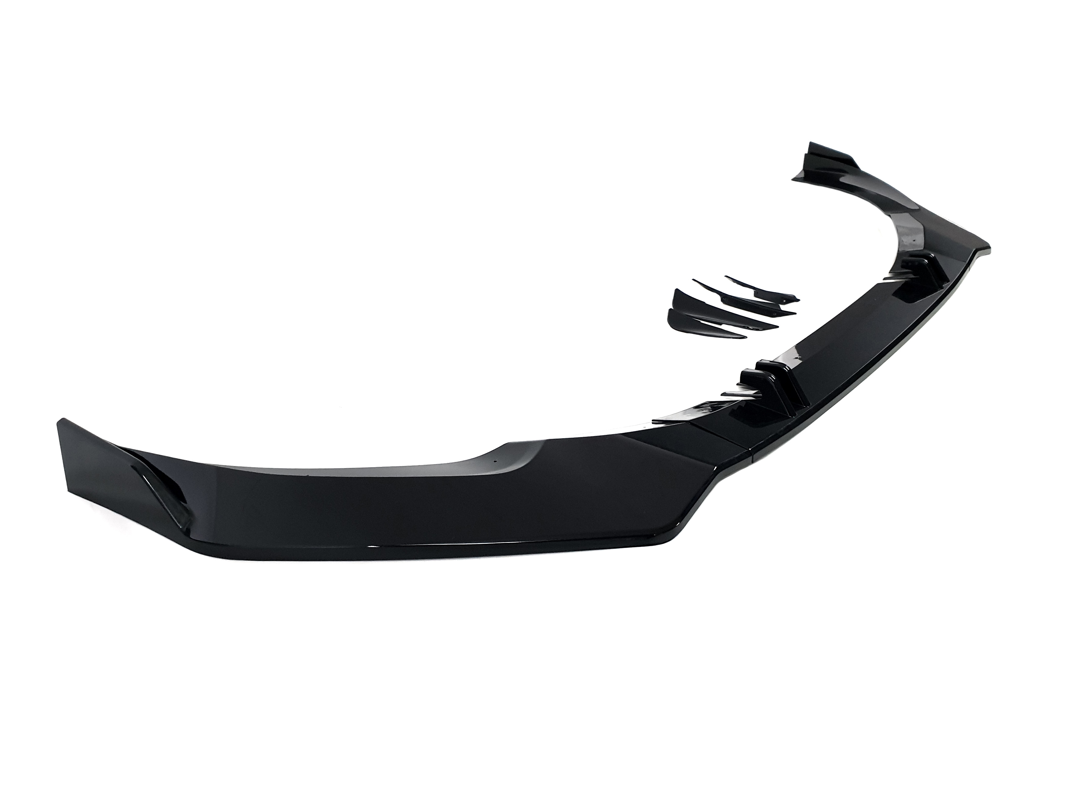 Губа (переднього бампера) Full Black (звичайний бампер) на Audi A5 B9 2020-2023 року 3