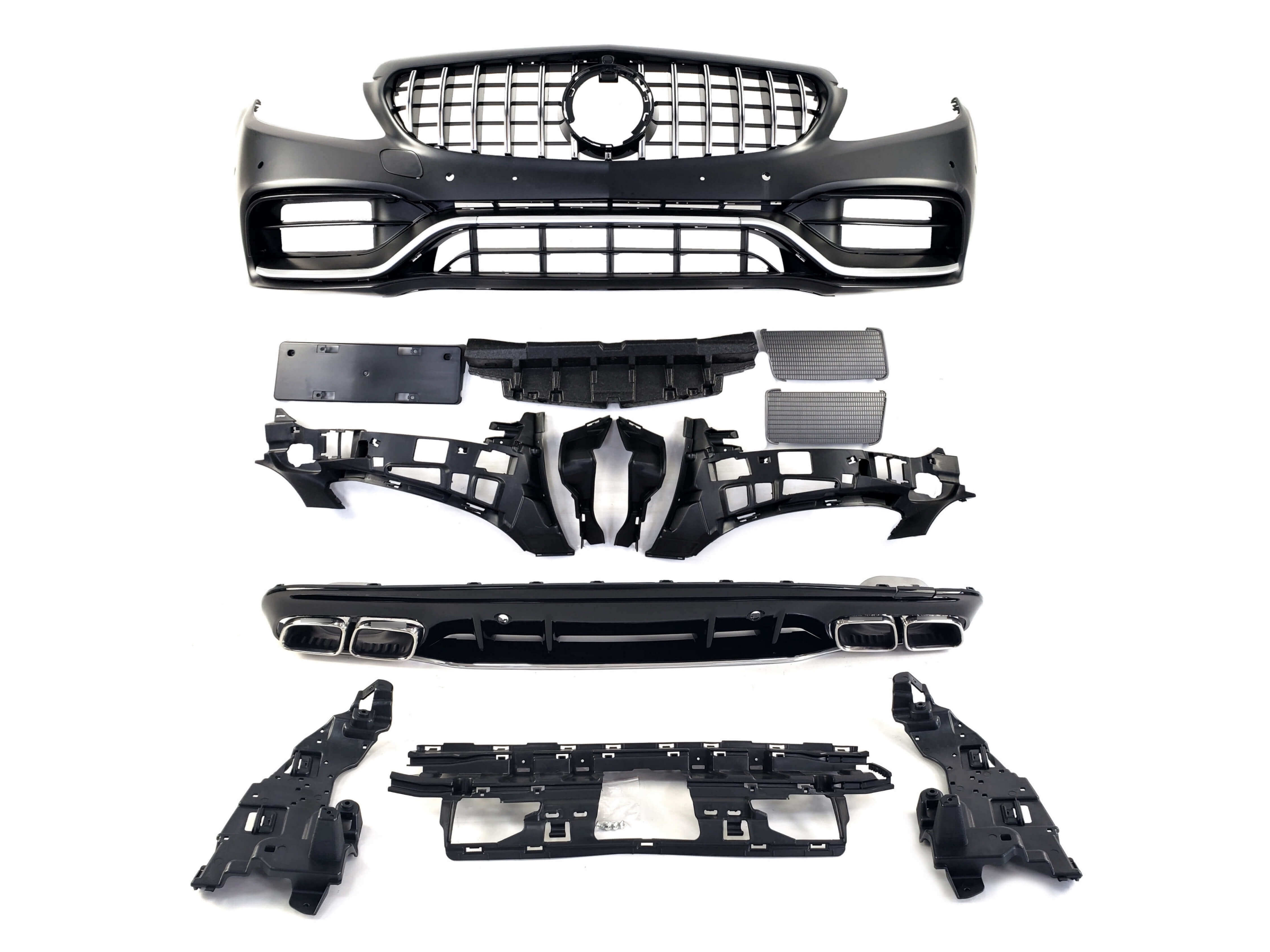 Комплект обвісів (стиль AMG C63 2018+) Body Kit на Mercedes-Benz C-Class W205 2014-2018 року