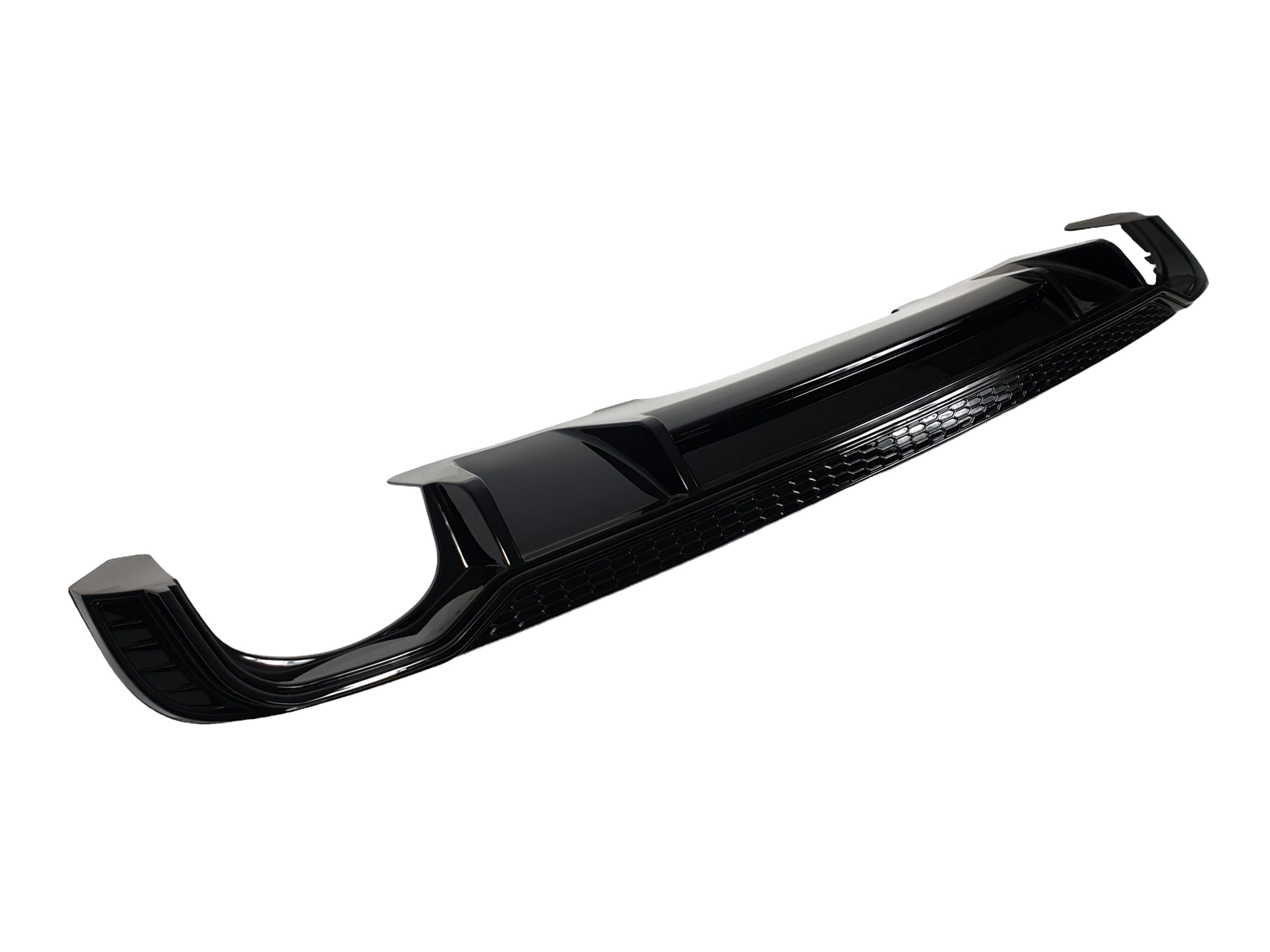 Дифузор (заднього бампера) Full Black / Black Pipe (в стилі RS4) V1 S-Line на Audi A4 B9 2015-2019 року 3