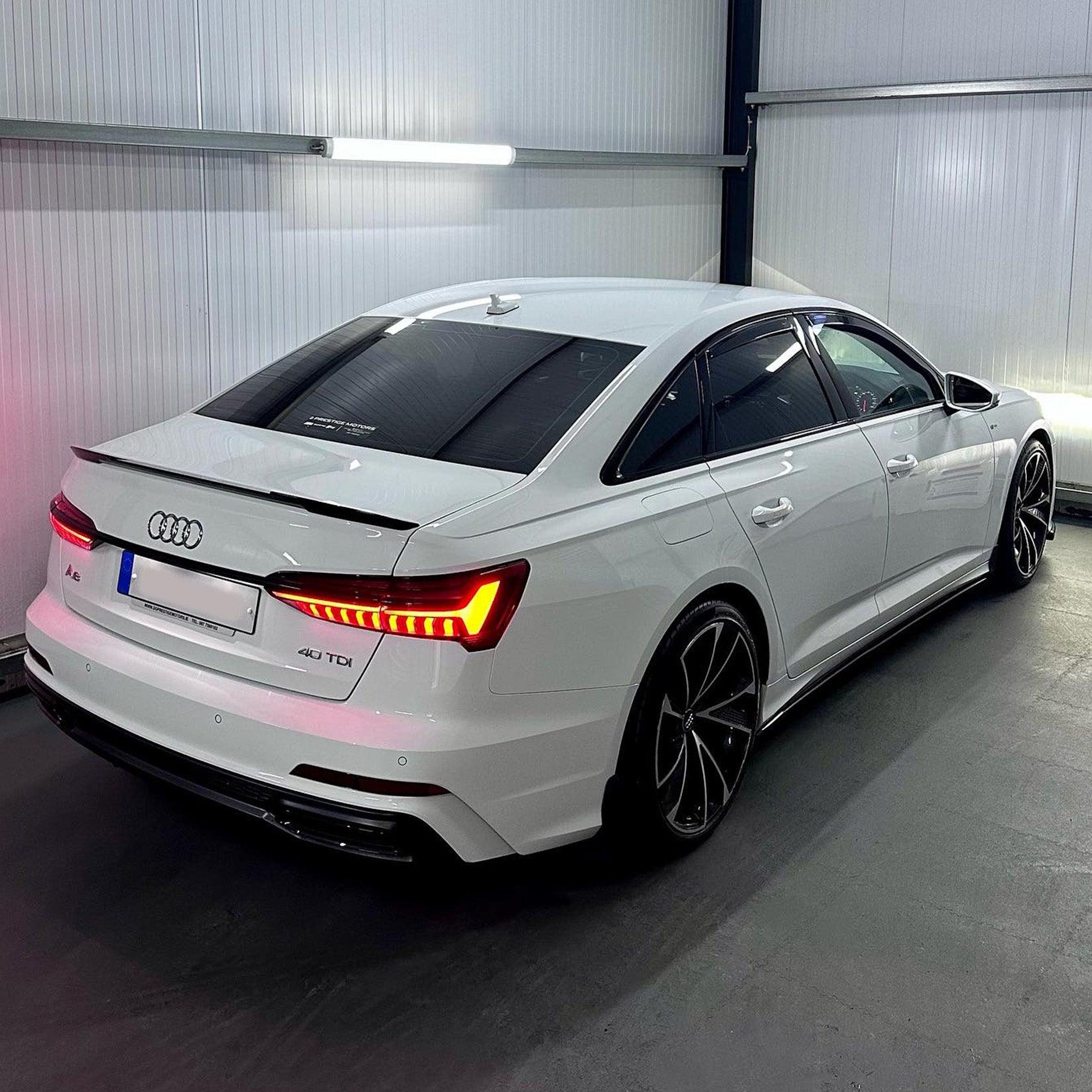 Спойлер Чорний глянець V1 на Audi A6 C8 2018-2023 року 6