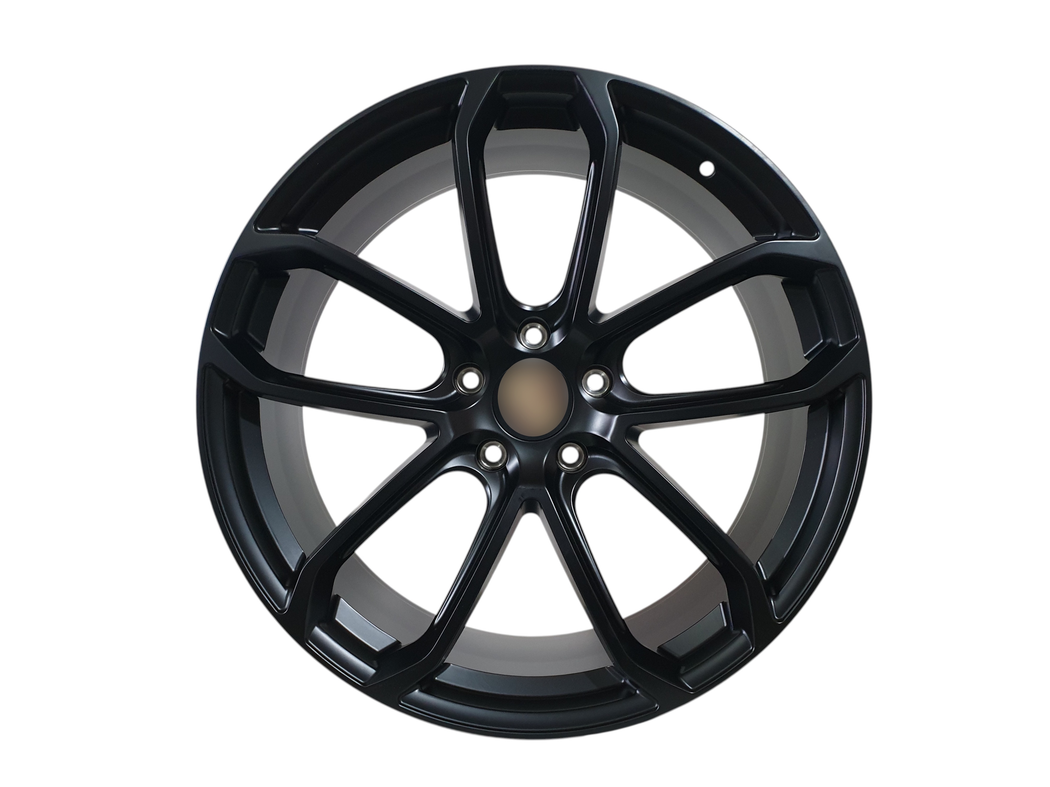 R22 Satin Black Ковані диски (різноширокі) на Porsche Cayenne 958 2010-2014 року