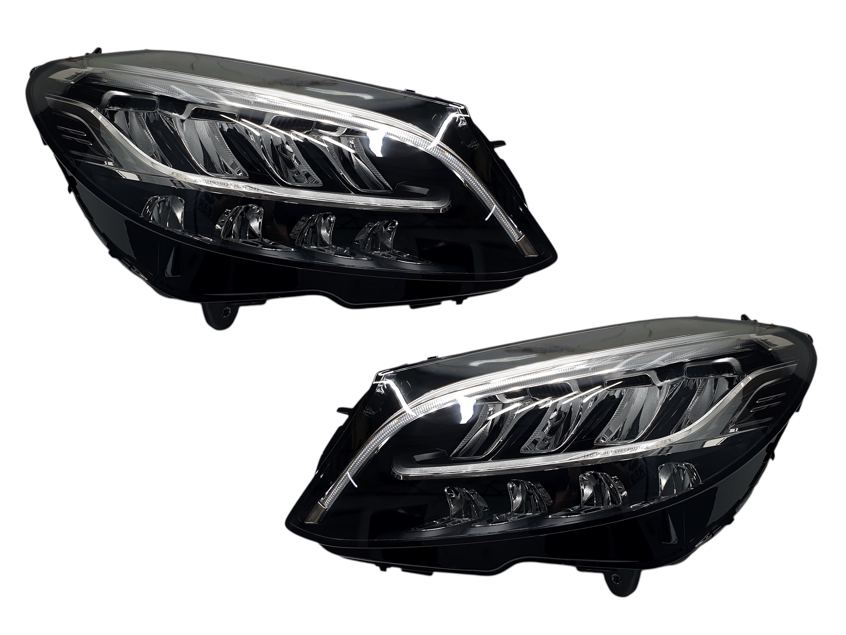 Передні фари Led High Performance (заміна на 2018+) на Mercedes-Benz C-Class W205 2014-2018 року