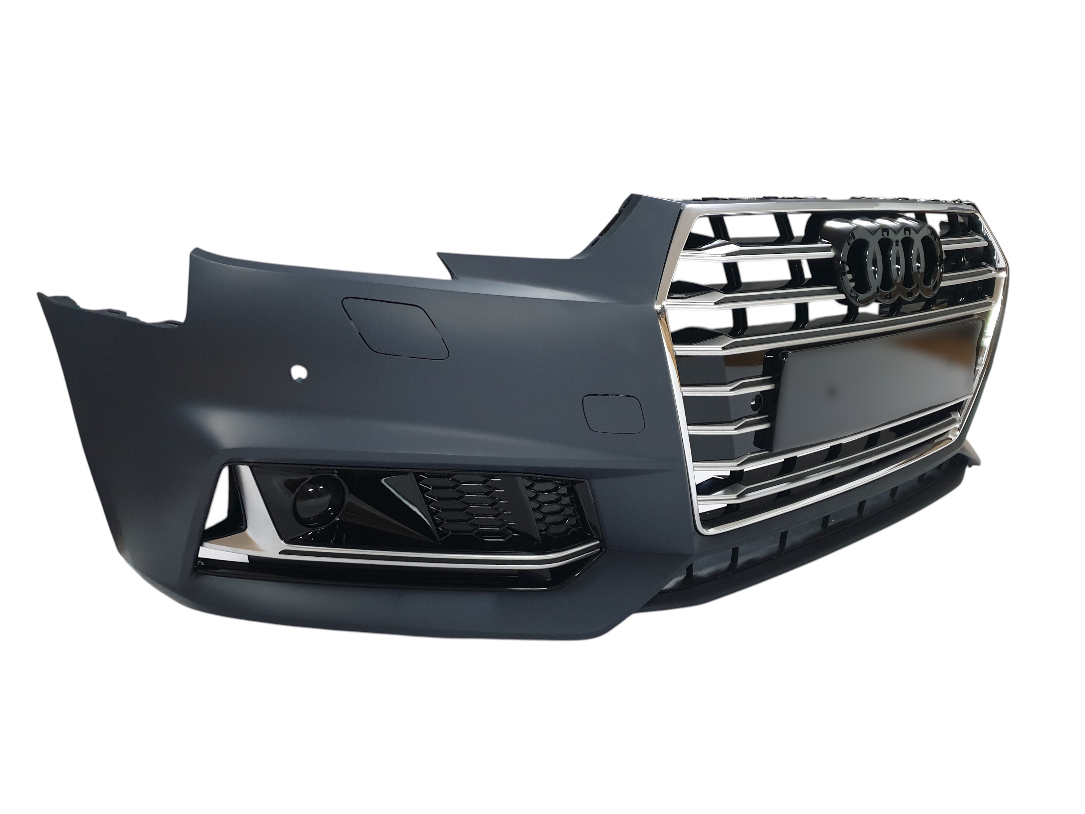 Передній бампер (в стилі S4) V2 на Audi A4 B9 2015-2019 року 2