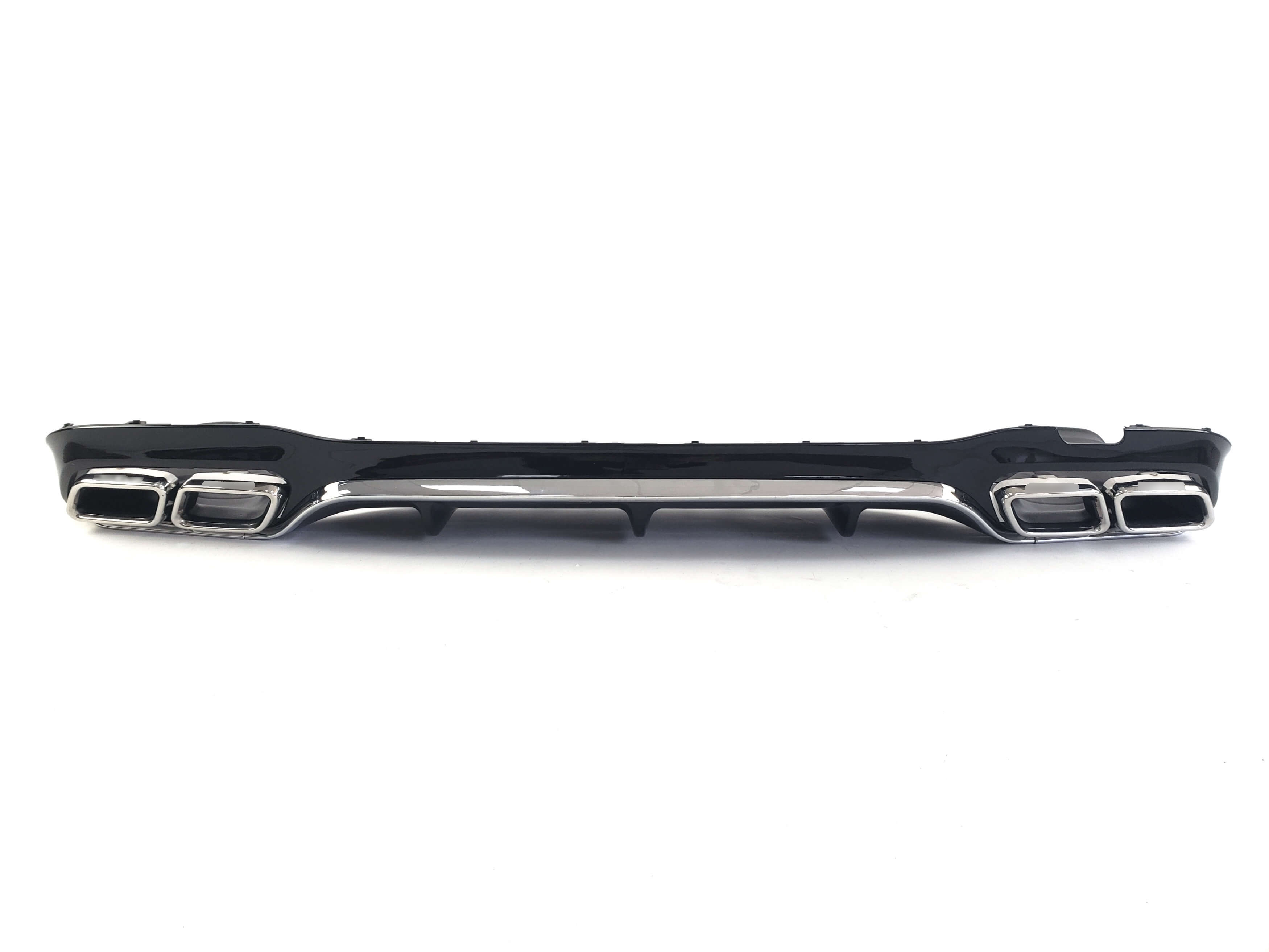 Дифузор (заднього бампера) Chrome Black / Chrome Pipe (стиль E63) AMG на Mercedes-Benz E-Class W213 2016-2020 року 2