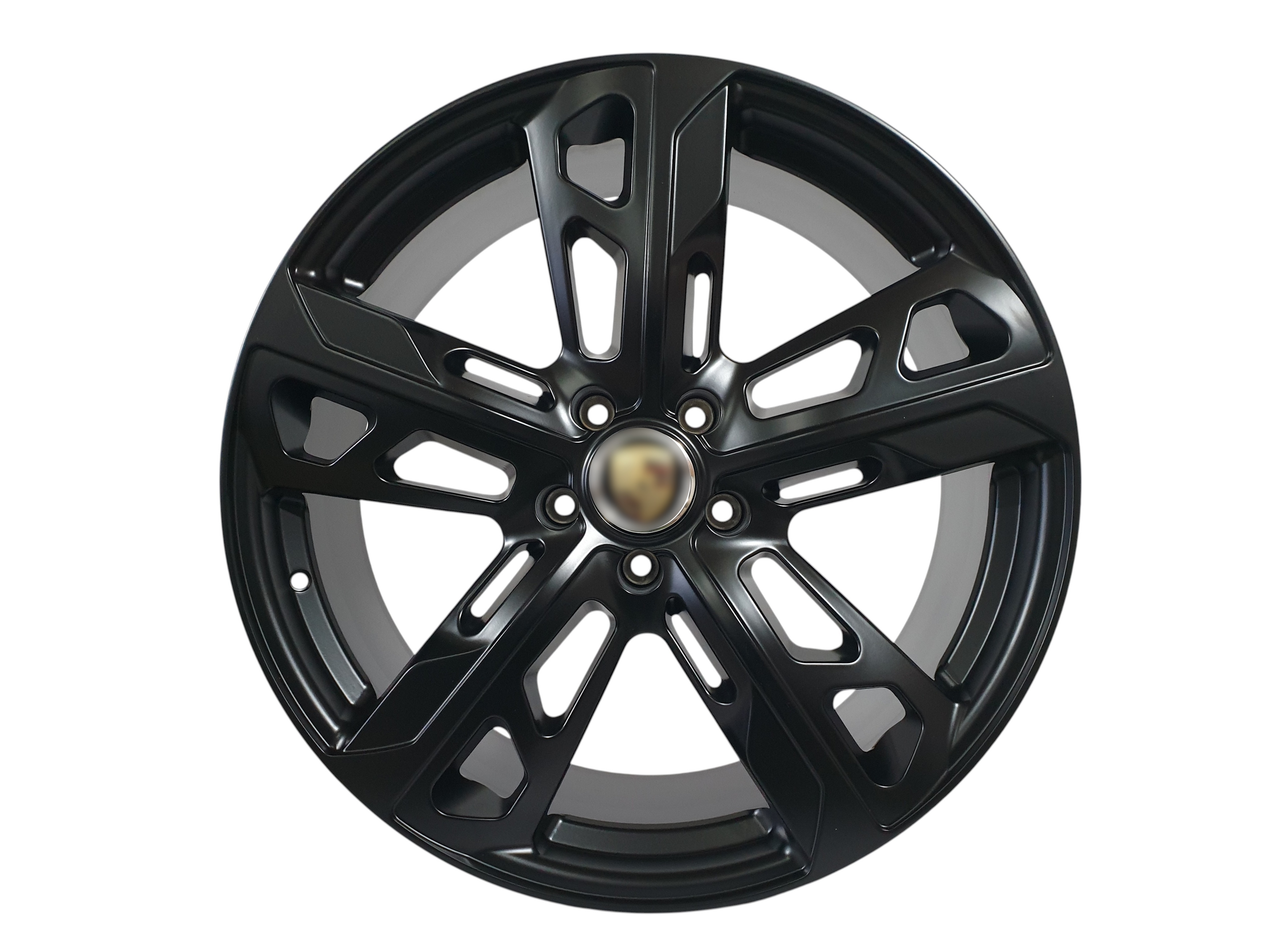 R22 Satin Black (різноширокі) на Porsche Cayenne 958 2010-2014 року