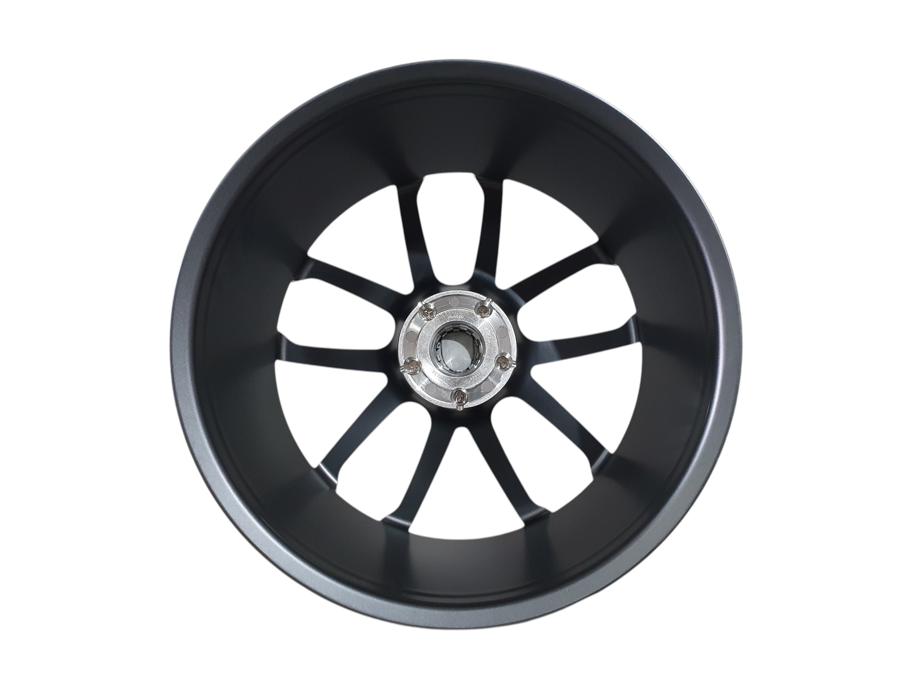 R21 Satin Gunmetal Ковані диски (різноширокі) на Porsche Cayenne 958 2010-2014 року 3