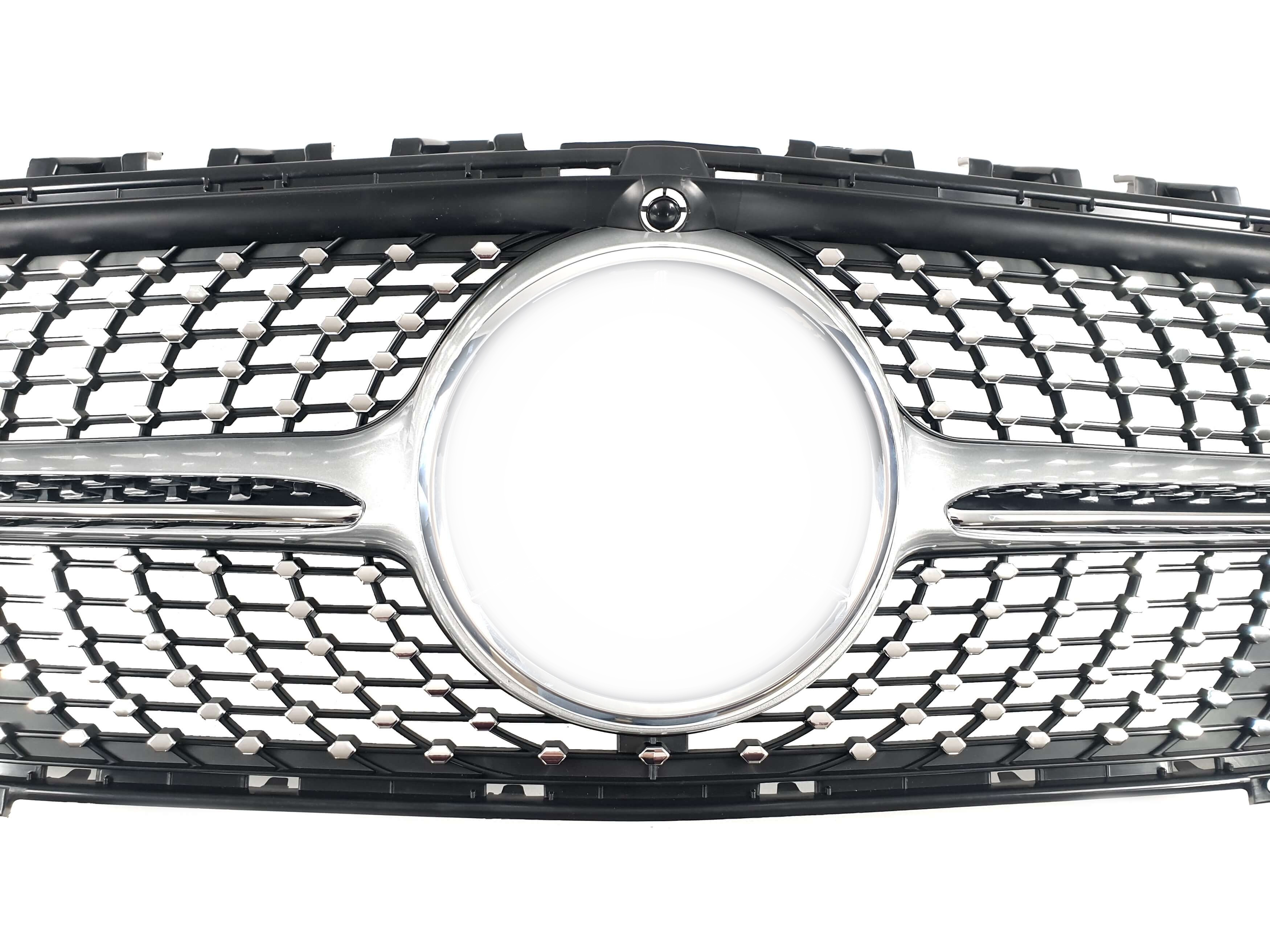 Решітка радіатора Silver (з місцем під камеру) Diamond на Mercedes-Benz CLA-Class C118 2019-2023 року 2