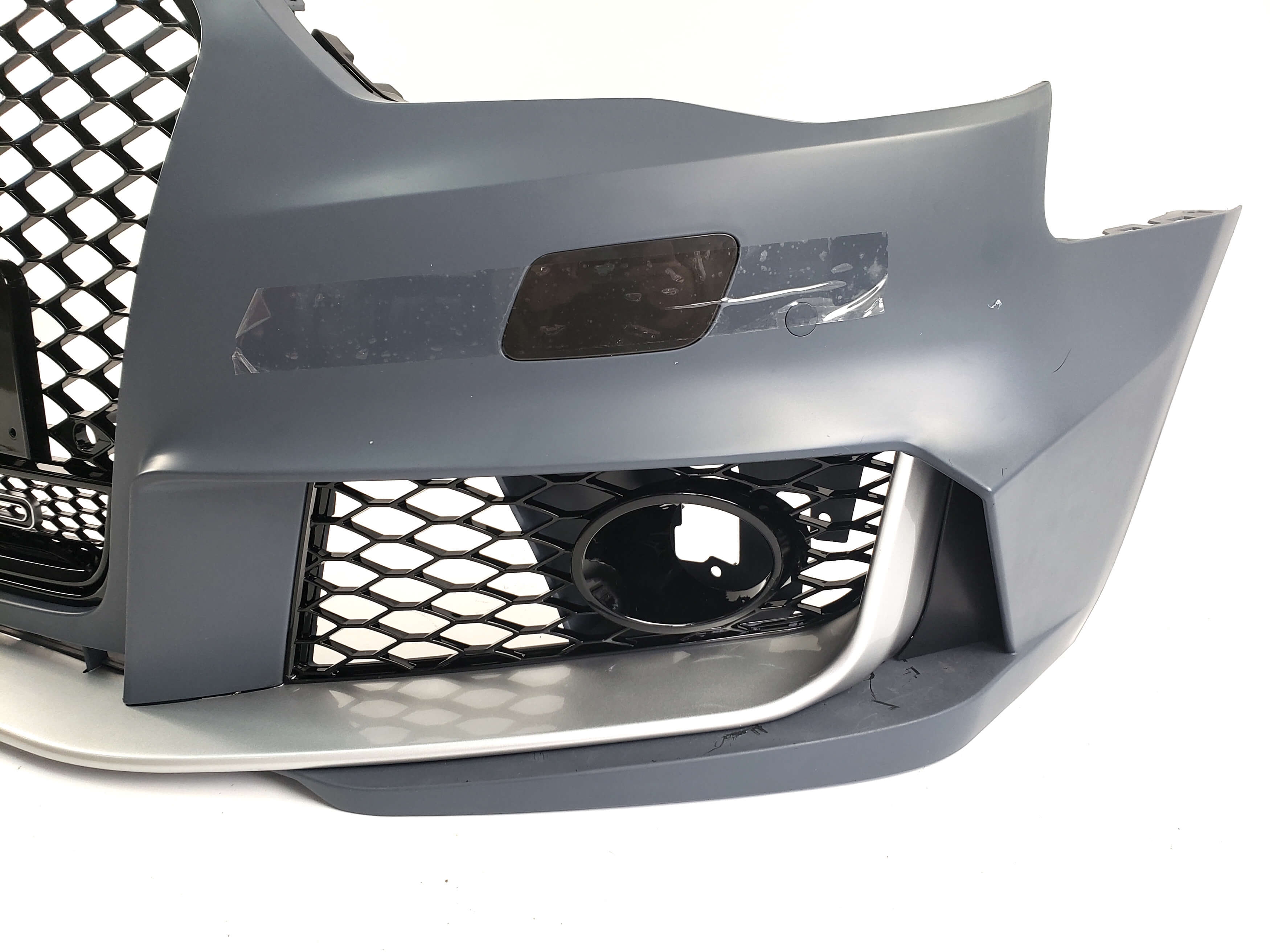 Передній бампер (в стилі RS3 під туманки) на Audi A3 8V 2012-2016 року 4