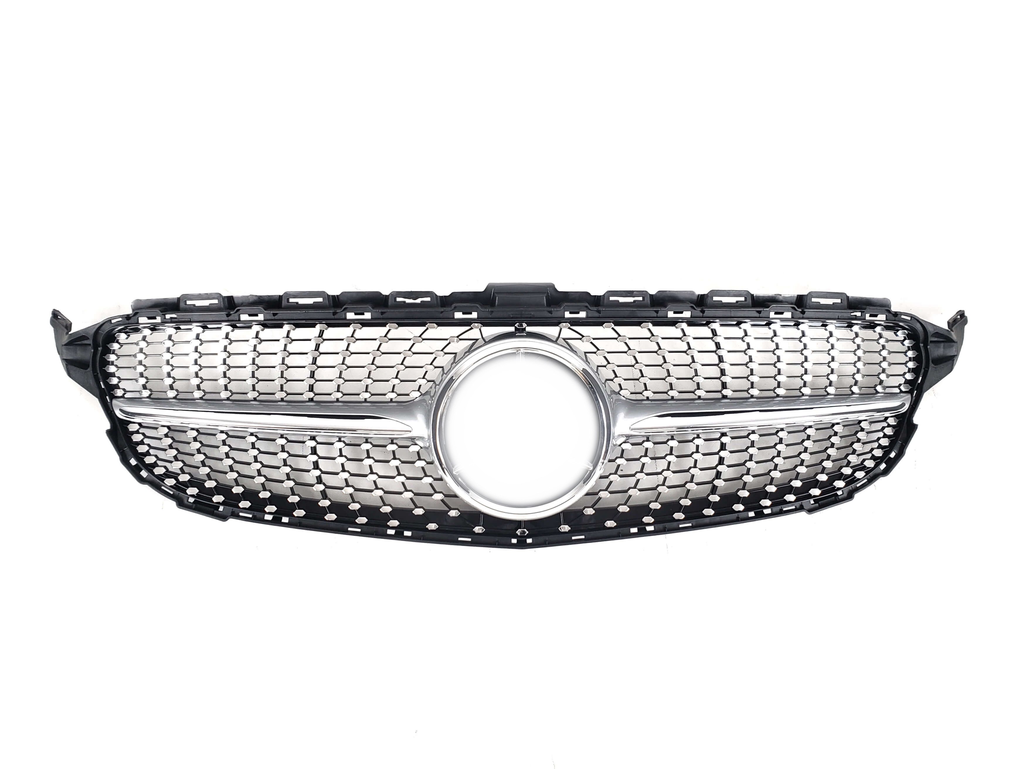 Решітка радіатора Diamond Silver (без місця під камеру) на Mercedes-Benz C-Class W205 2014-2018 року