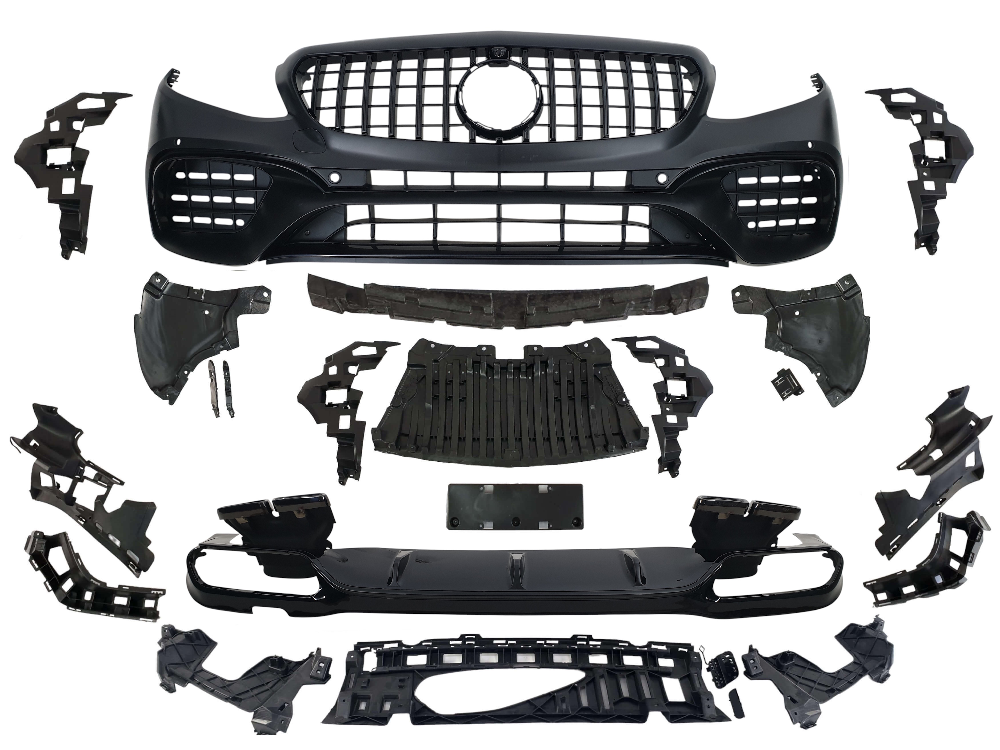 Комплект обвісів (стиль AMG E63S) Body Kit Black на Mercedes-Benz E-Class W213 2016-2020 року