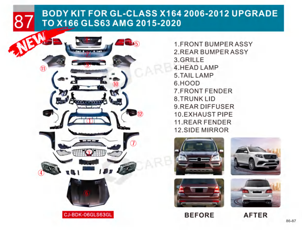 Комплект рестайлінгу в GLS X166 AMG 5