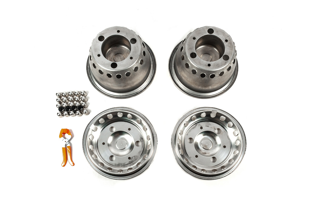 Ковпаки з нержавійки Ексклюзив V3 (2 катковий, 4 шт) 4