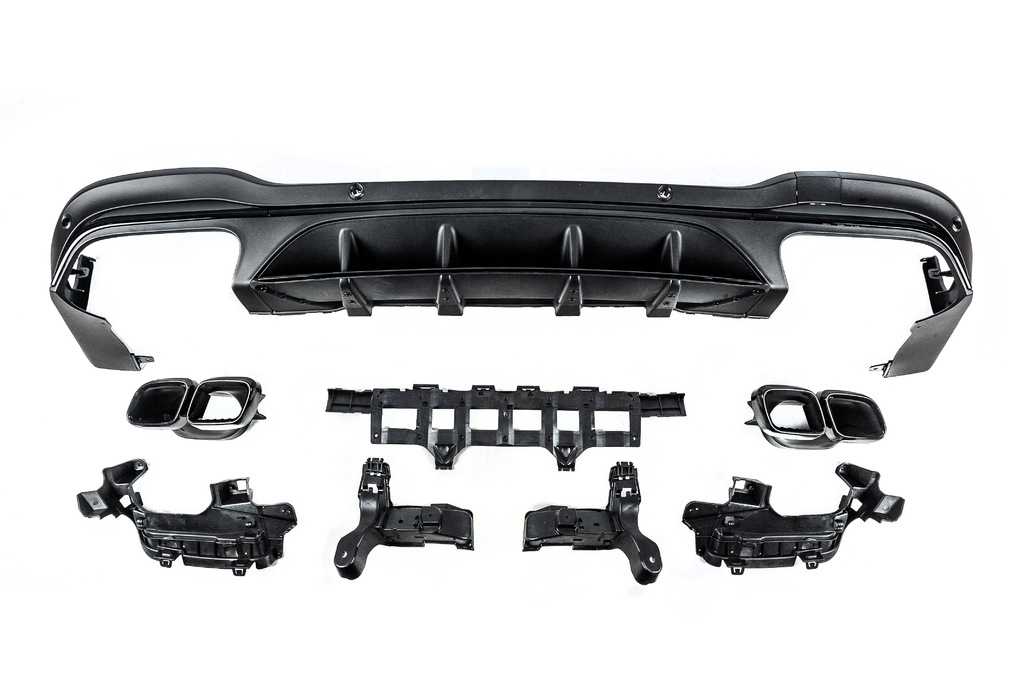 Задній дифузор з насадками Black (Дизайн AMG63) 4