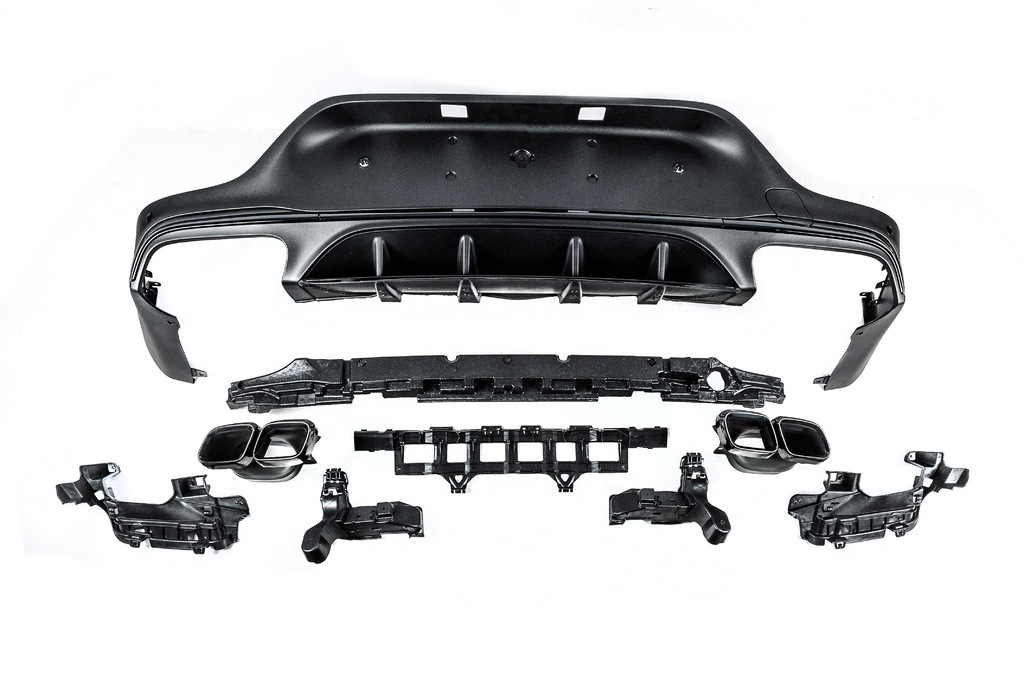 Задній дифузор з насадками Black (Дизайн AMG63) 4