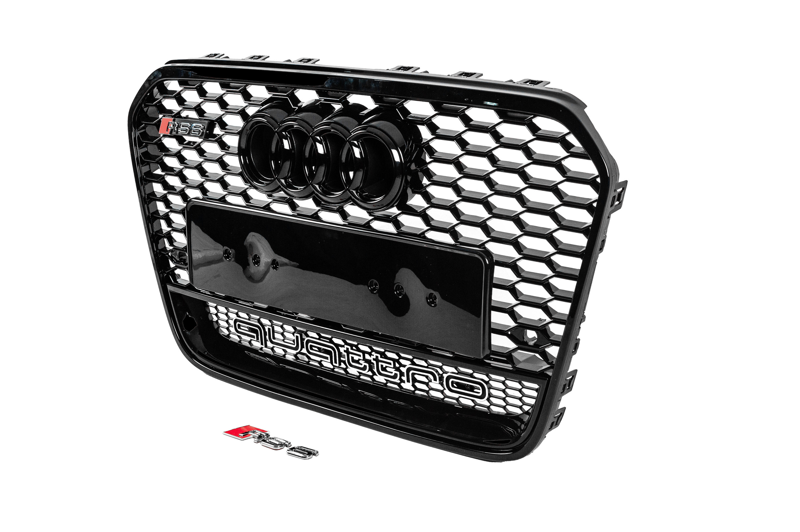 Передня чорна решітка RS-style з написом Quattro (2011-2014) 2