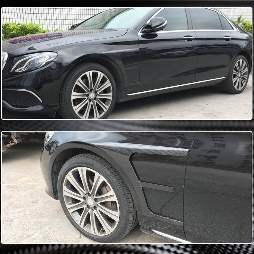 Накладки на передні крила (AMG-Line/E43 AMG 2016-2019, Карбон) 4
