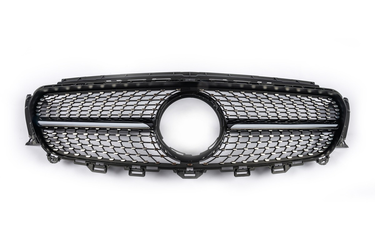Передня решітка Diamond Black (для Avantgarde/AMG-Line/E43 AMG/E53 AMG 2016-2020) З місцем під камеру 2
