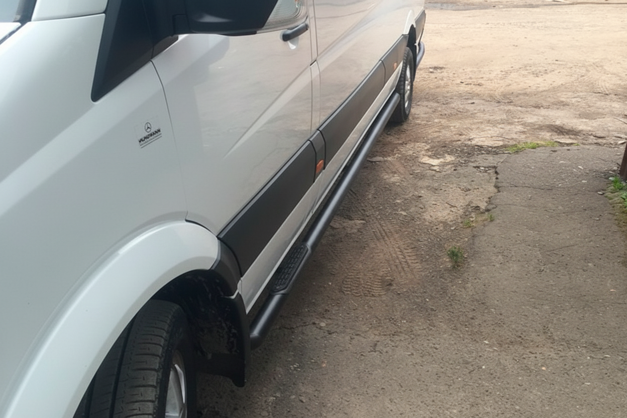 Бічні труби Black (2 шт., нерж.) d70, Long-ExtraLong 4