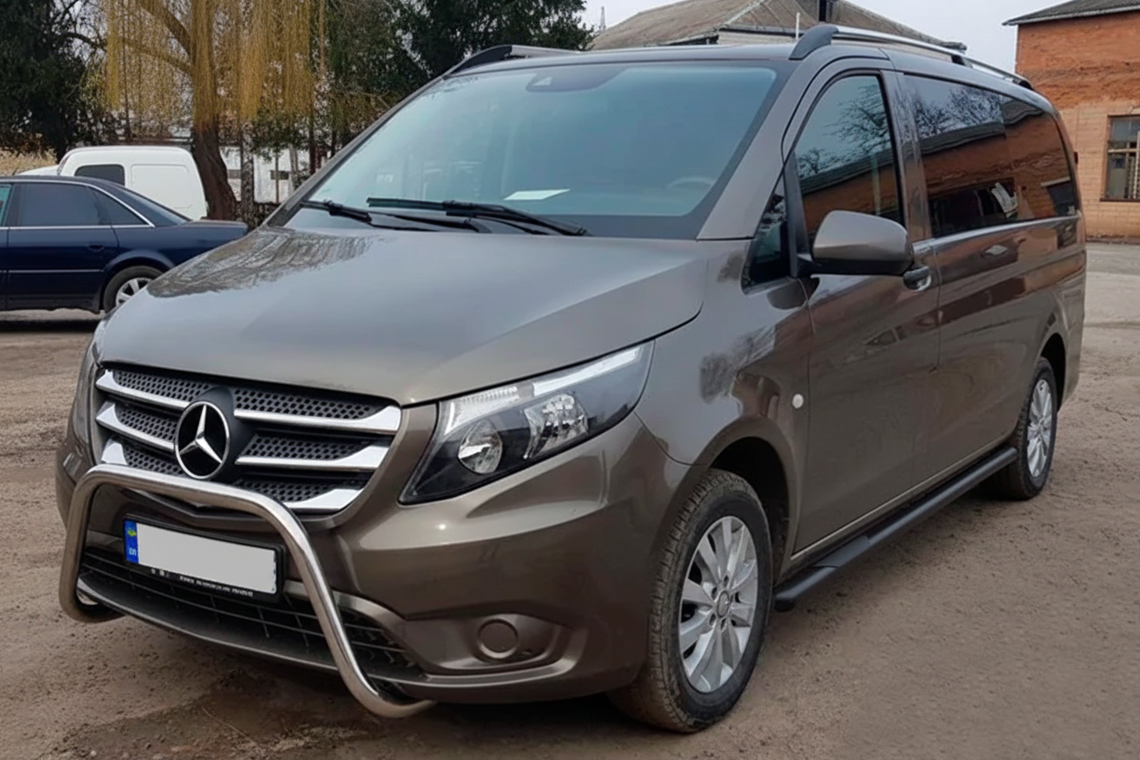 Бічні труби Black (2 шт., Нерж.) d60, Довга база 3