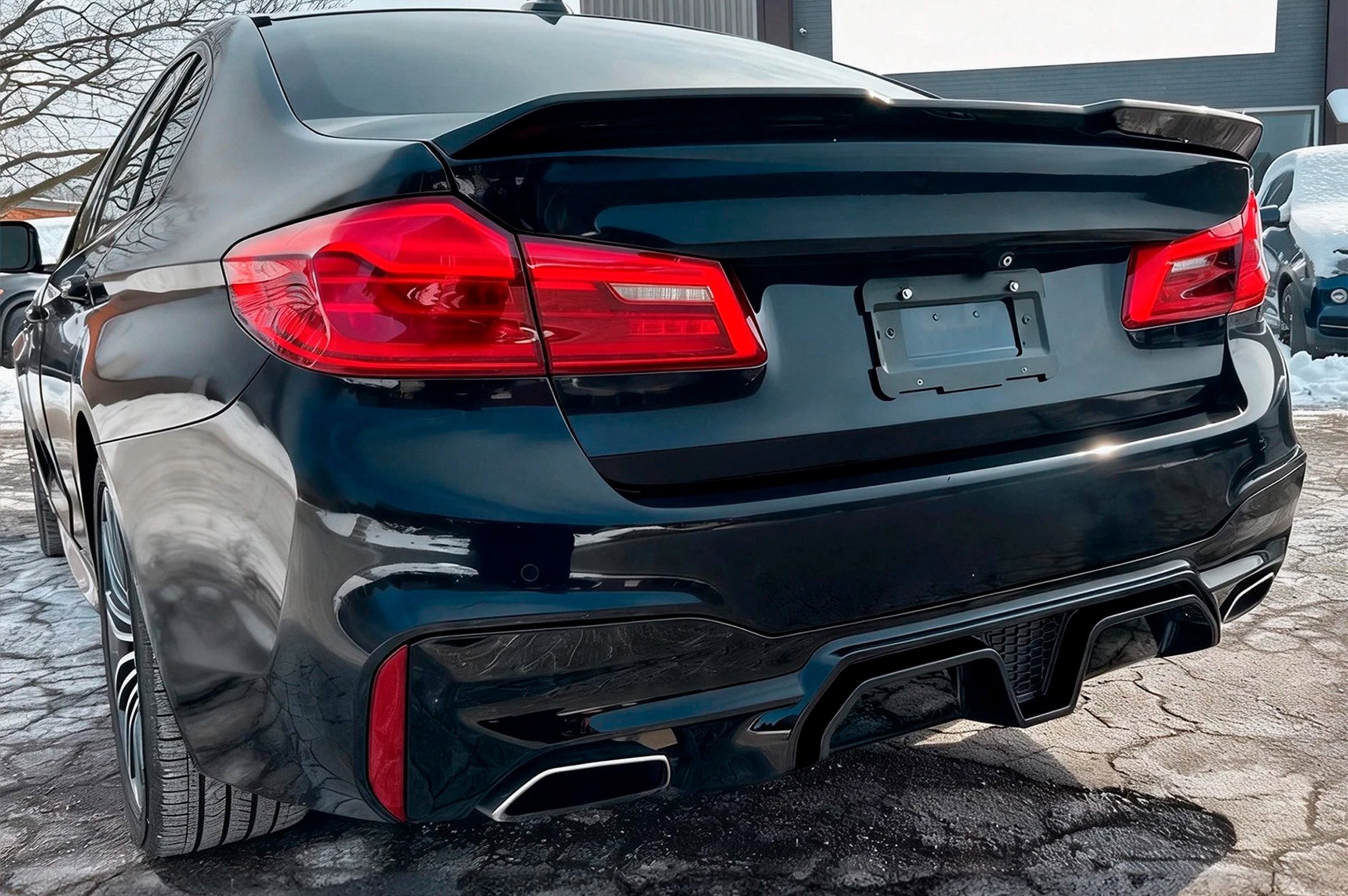 Дифузор заднього бампера CS-Style (для M-Sport/M5 F90, ABS) 4