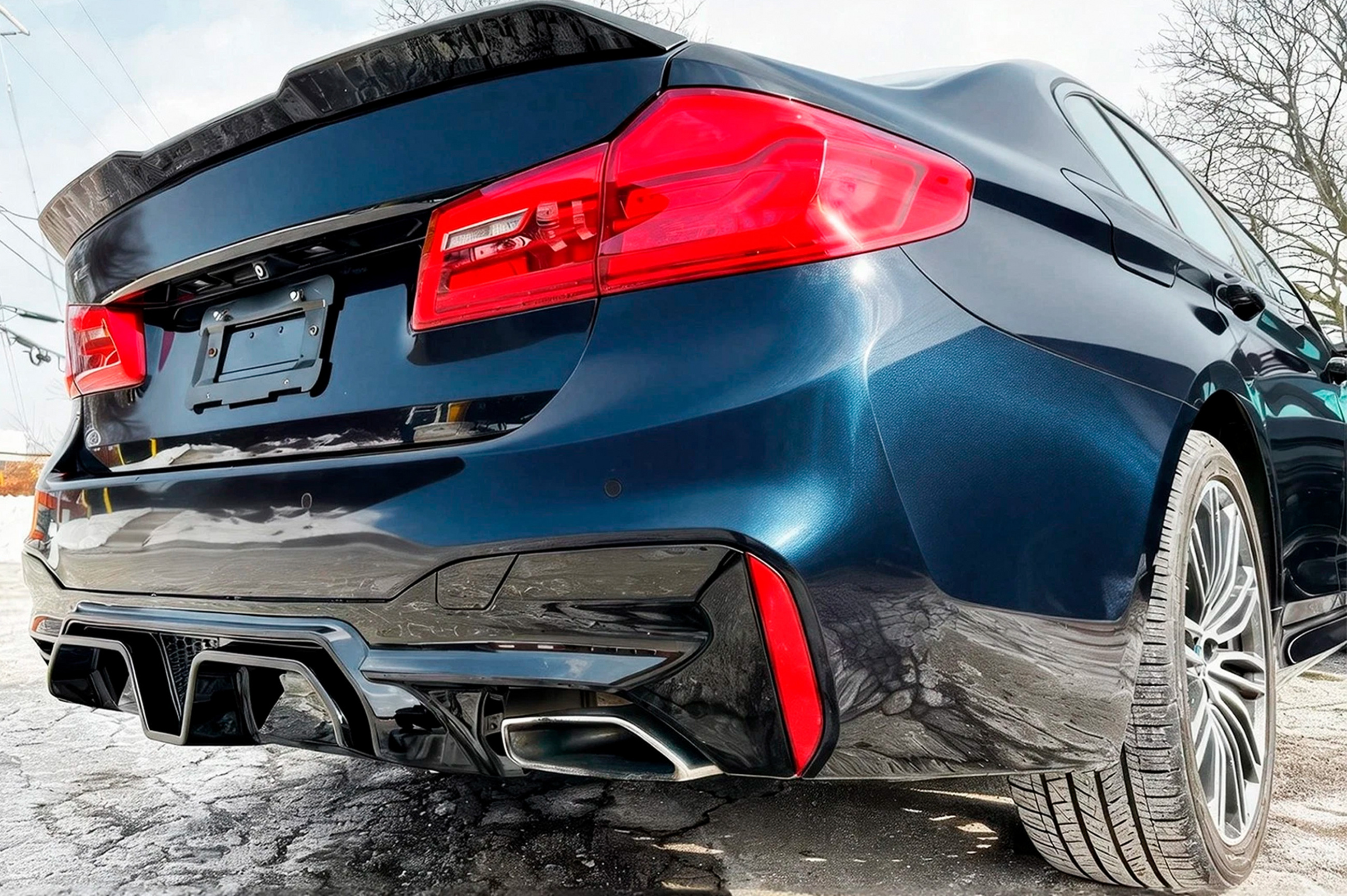 Дифузор заднього бампера CS-Style (для M-Sport/M5 F90, ABS) 5
