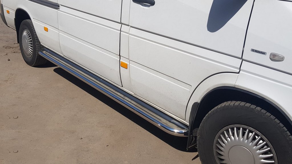 Бокові пороги Premium (2 шт., нерж.) Довга база, d60 4