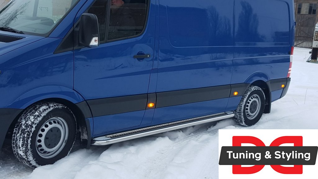 Бокові пороги Premium (2 шт., нерж.) d60, Long/ExtraLong 3