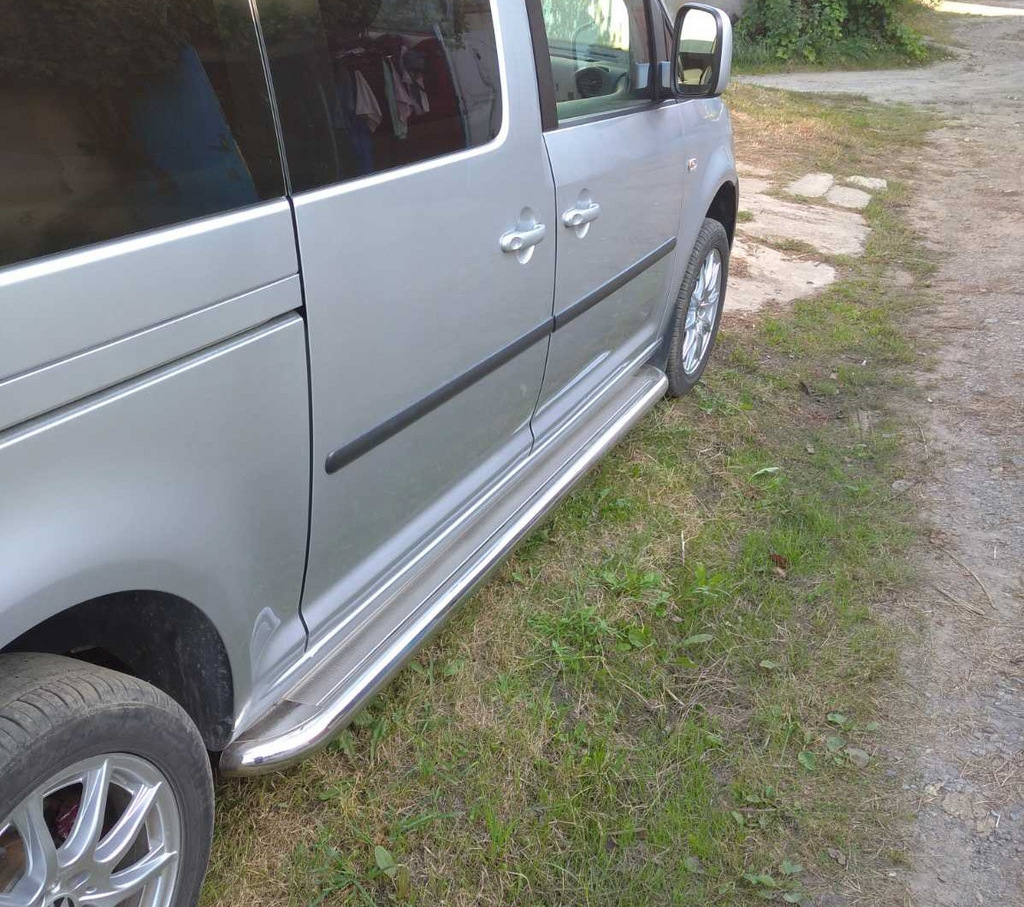 Бокові пороги Premium (2 шт., нерж) Maxi база, d60 2