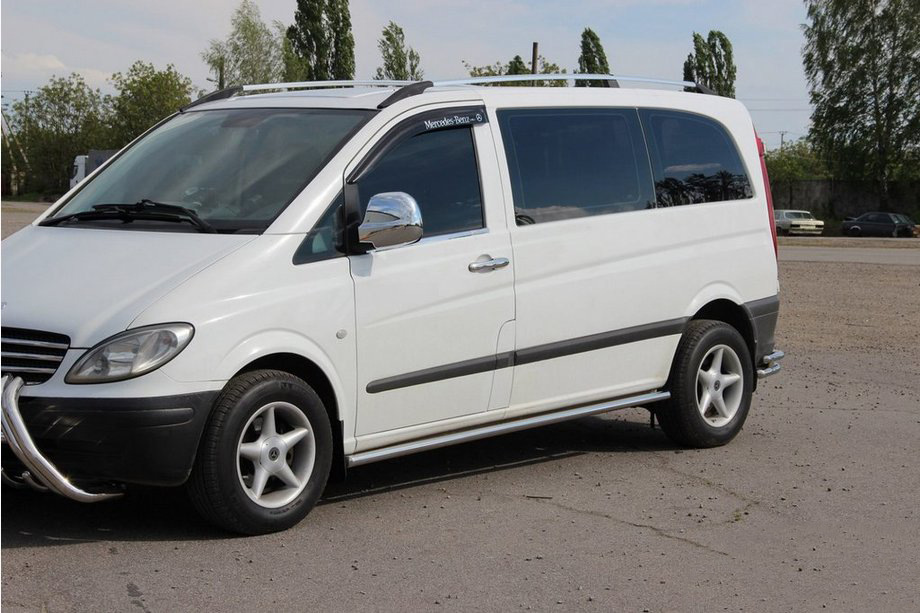 Бічні труби BB001 (2 шт., нерж.) d60, Довга база 2