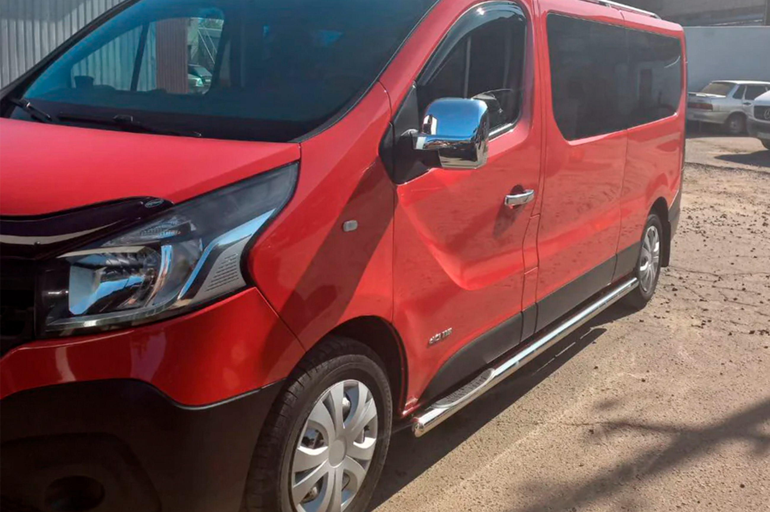 Бічні труби BB002 (2 шт., нерж.) 60 мм, довга база 5