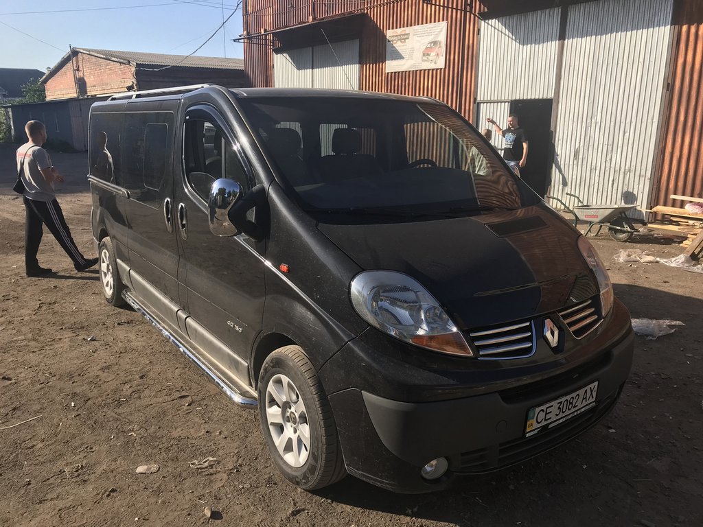 Бокові пороги Premium (2 шт., нерж.) 60 мм, довга база 6
