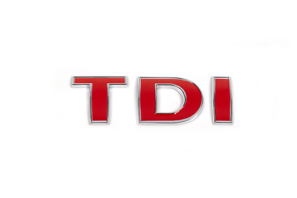 Напис Tdi (прямий шрифт) Червоні DI 2