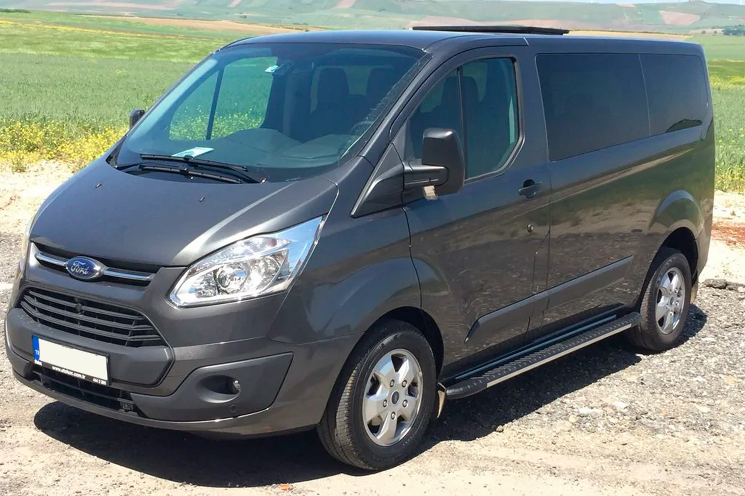 Бокові пороги Bosphorus Grey (2 шт., алюміній) Довга база 6