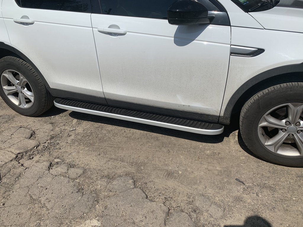 Бокові пороги Tayga Grey (2 шт., Алюміній) 2014-2019 2