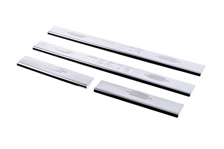 Накладка на пороги Carmos (нерж) V-1 2 накладки, з написом V-1 2