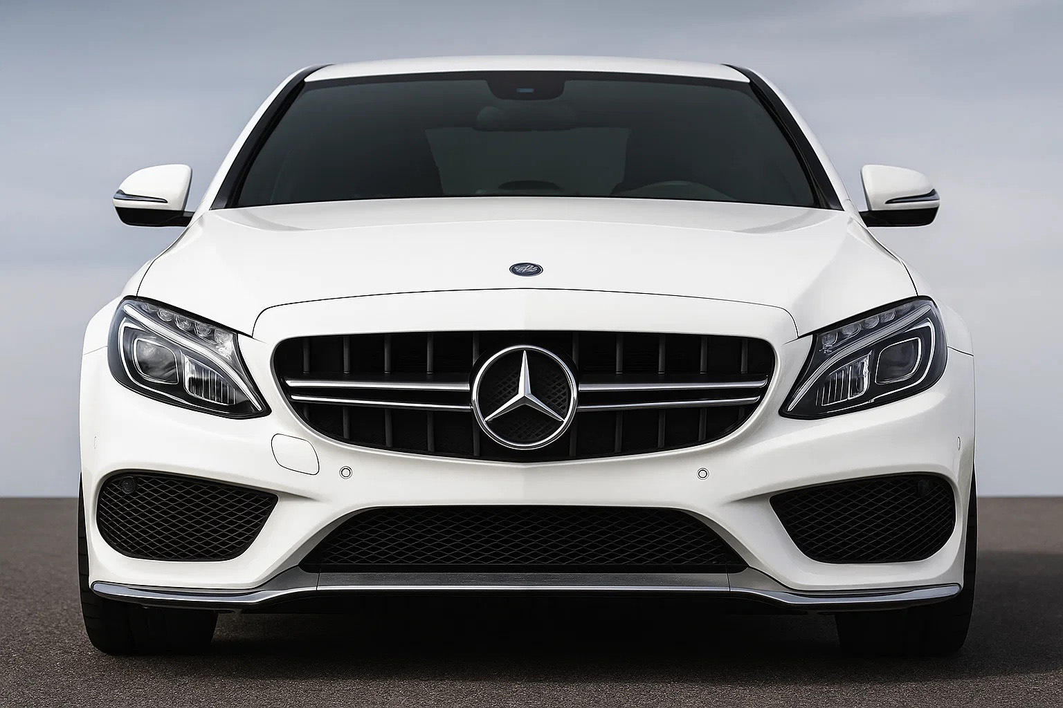 Передня решітка C63-design (для Avantgarde/AMG-Line/C43 AMG) 2018+, з камерою 2